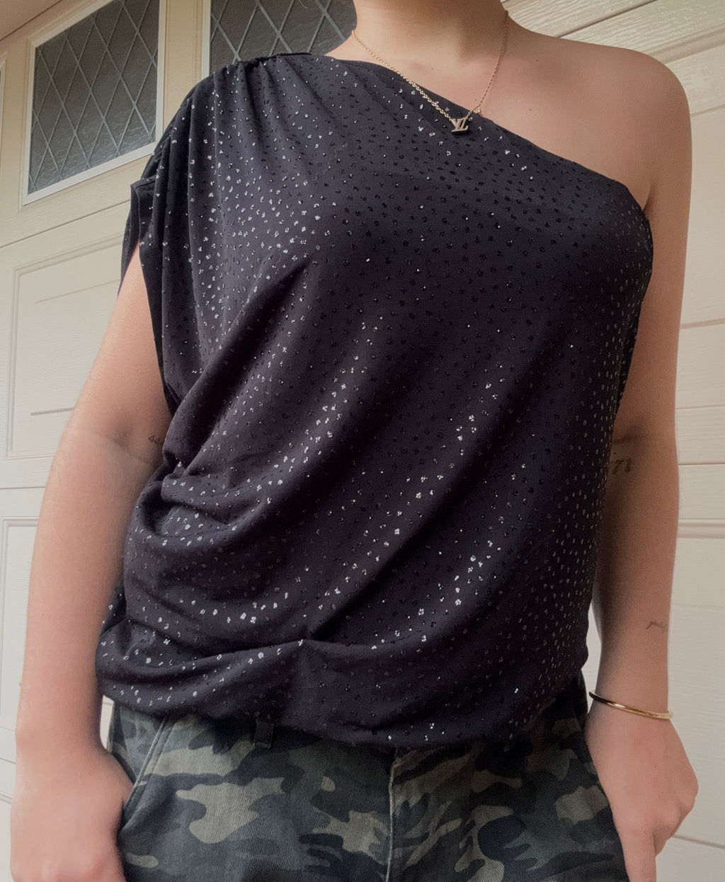 Vintage Guess One Shoulder Top | M |