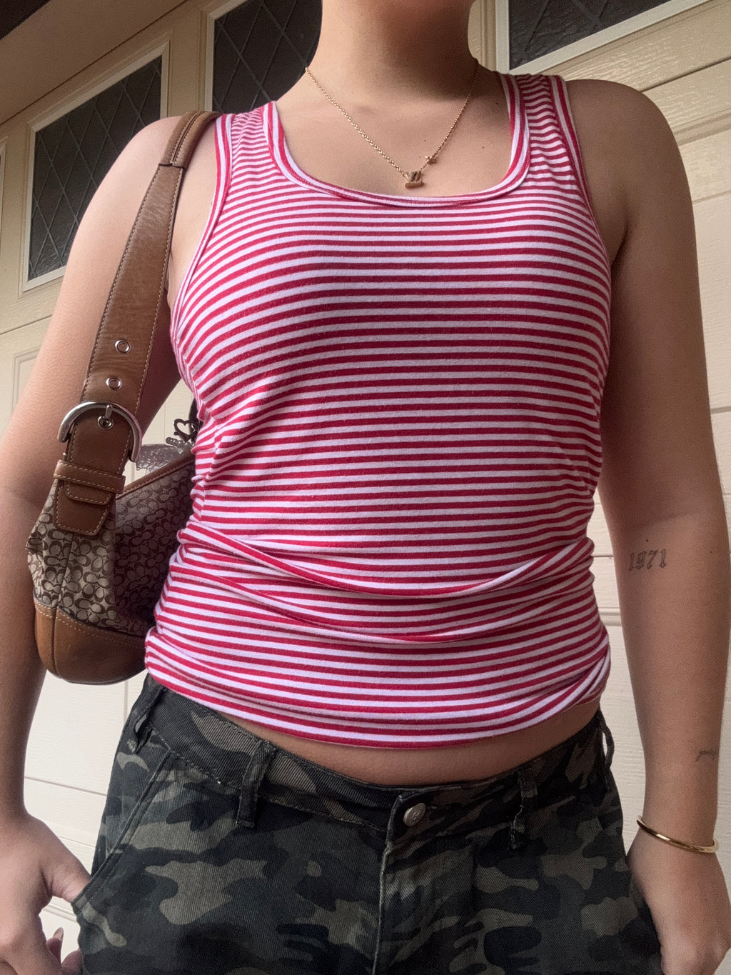 Vintage Stripped Tank Top | M |