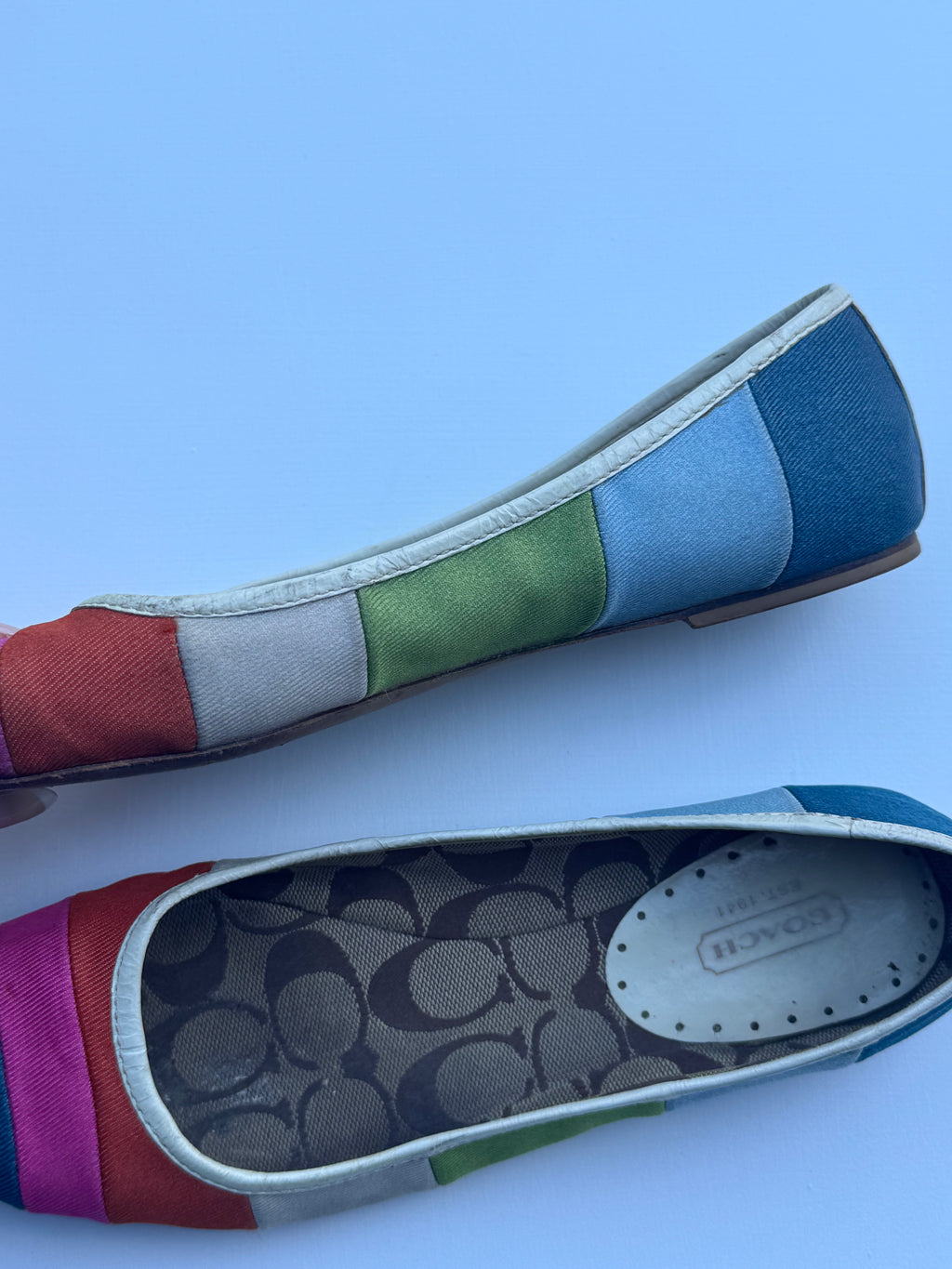 Vintage Multicoloured Coach Ballet Flats | 8US |