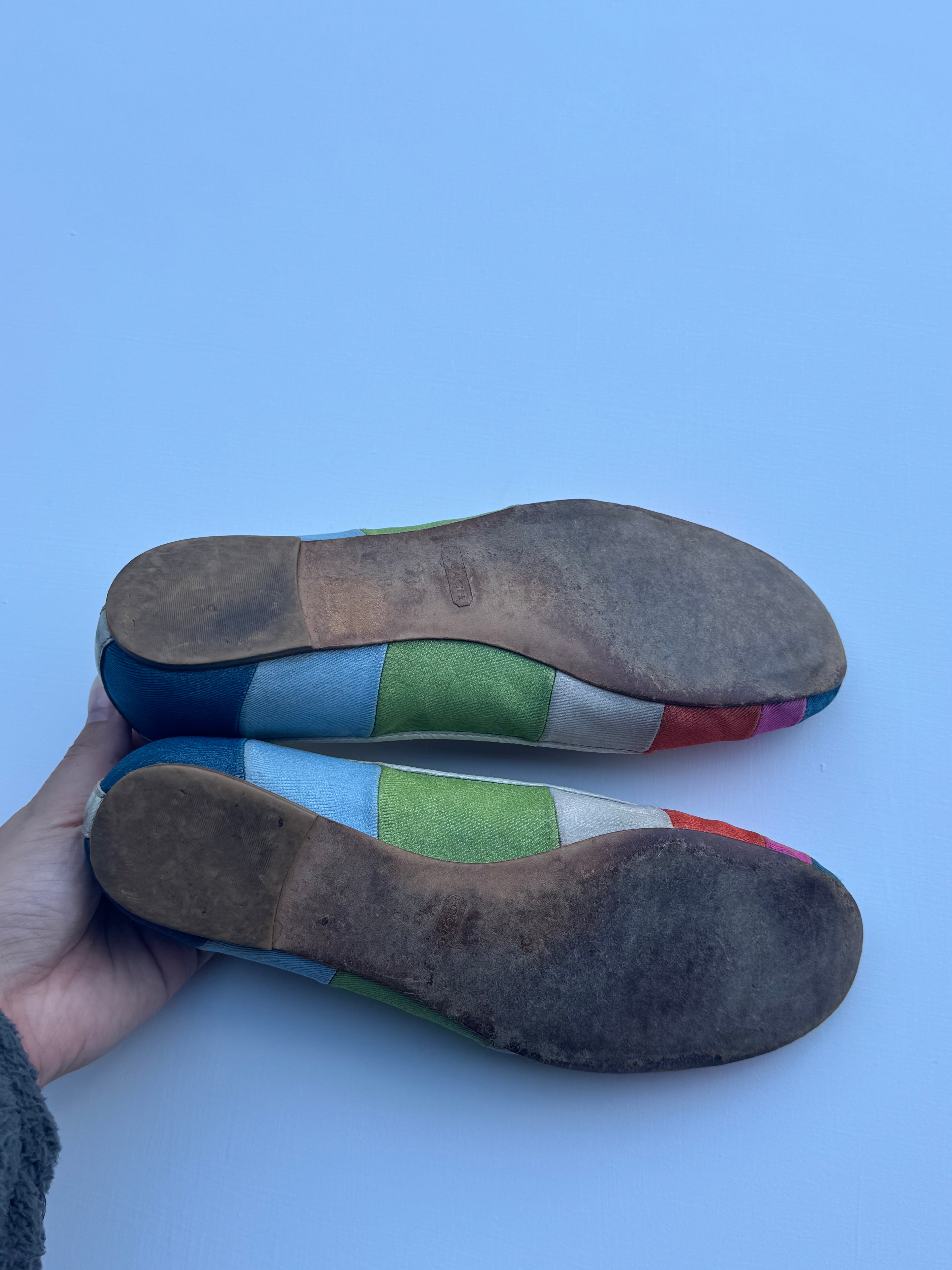 Vintage Multicoloured Coach Ballet Flats | 8US |