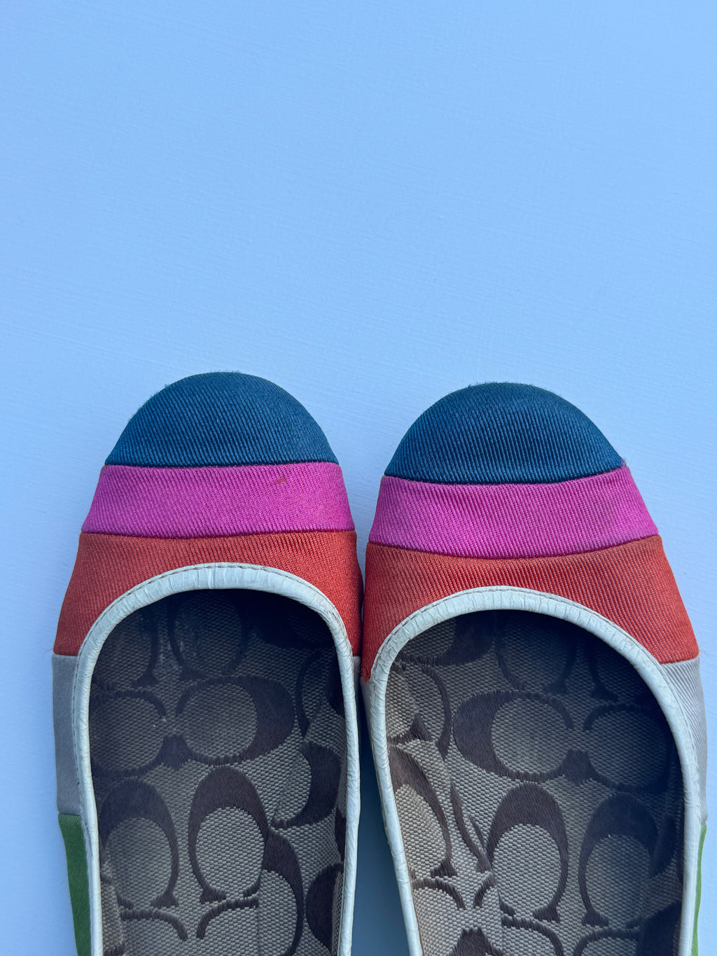 Vintage Multicoloured Coach Ballet Flats | 8US |