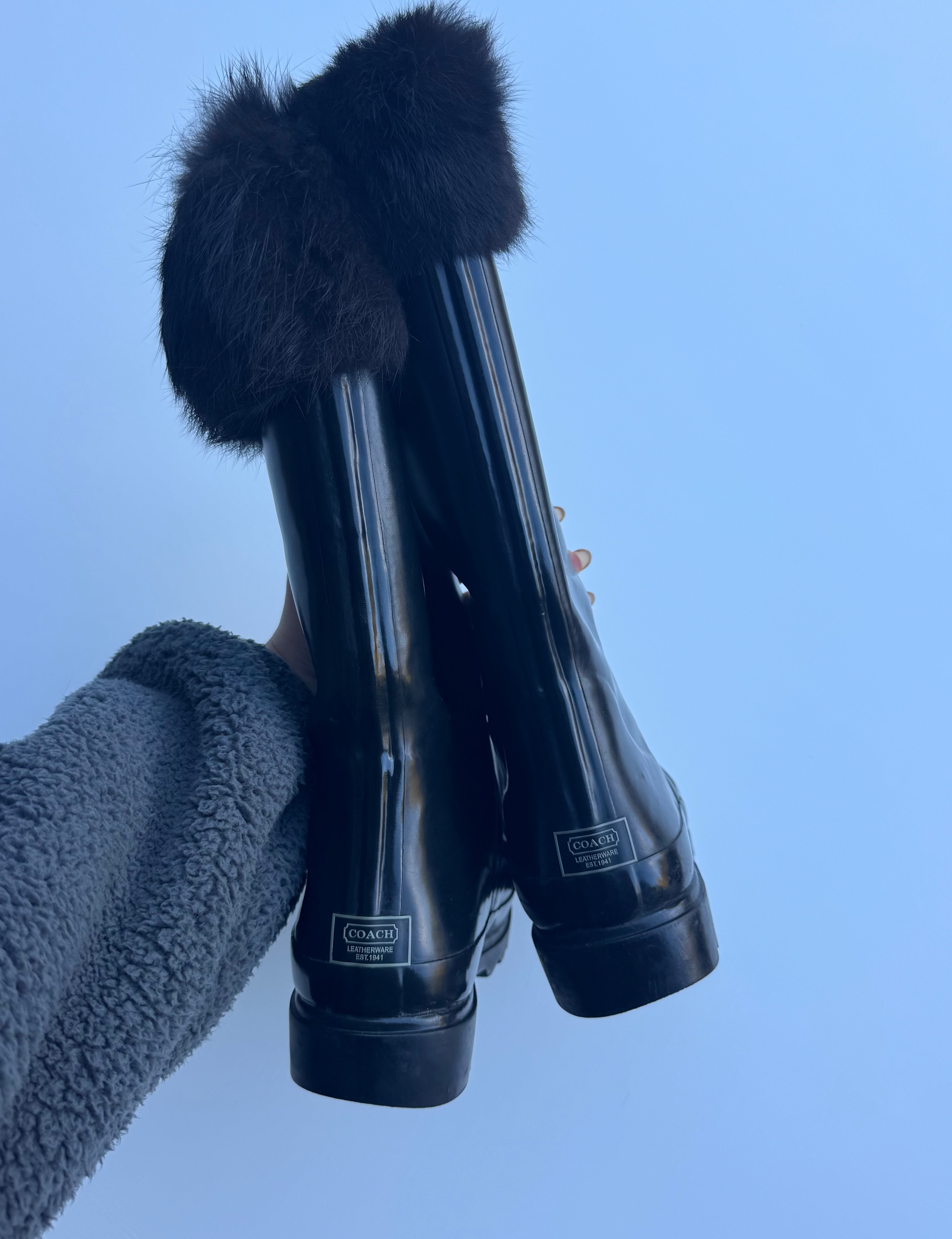 Vintage Coach Fur Boots | 6US |