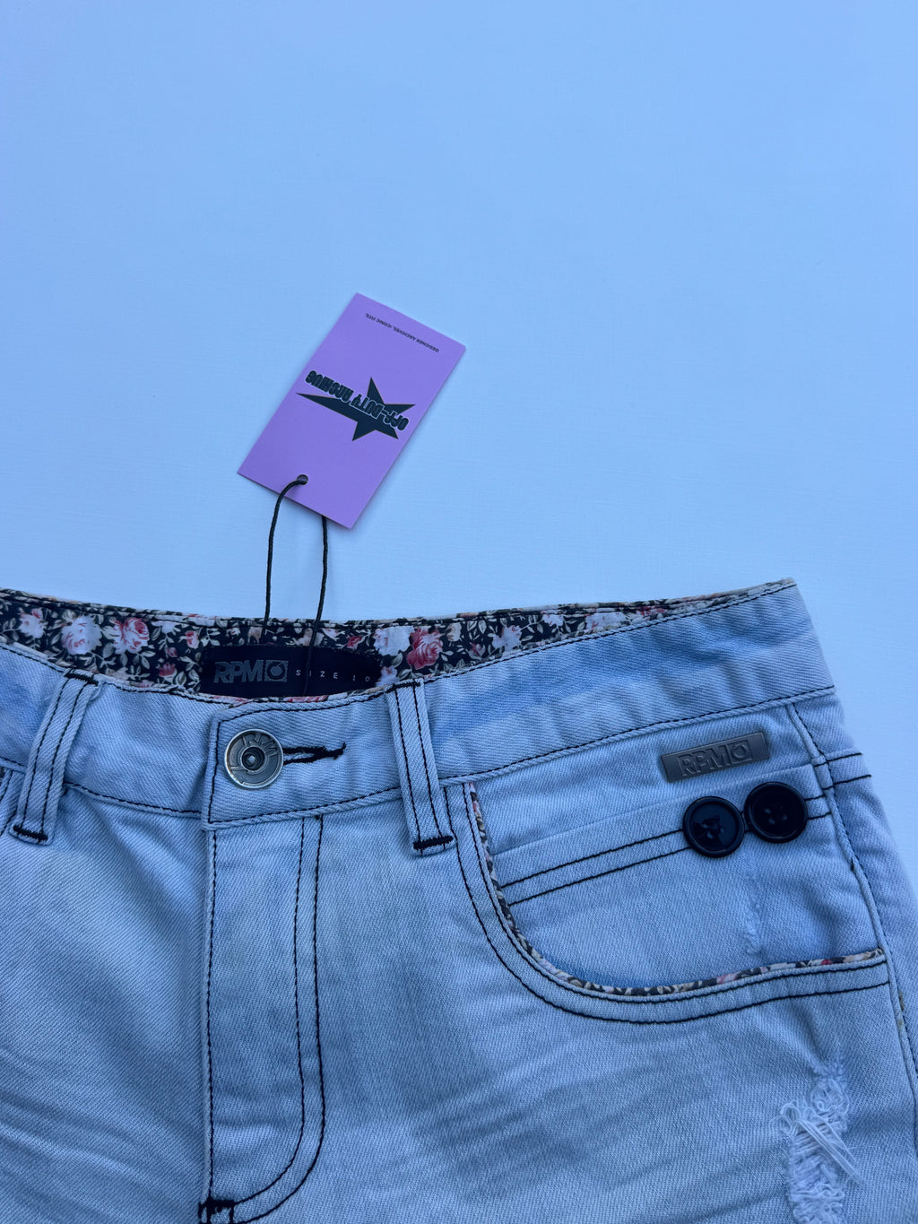Y2K RPM Denim Mini Shorts | S-M |