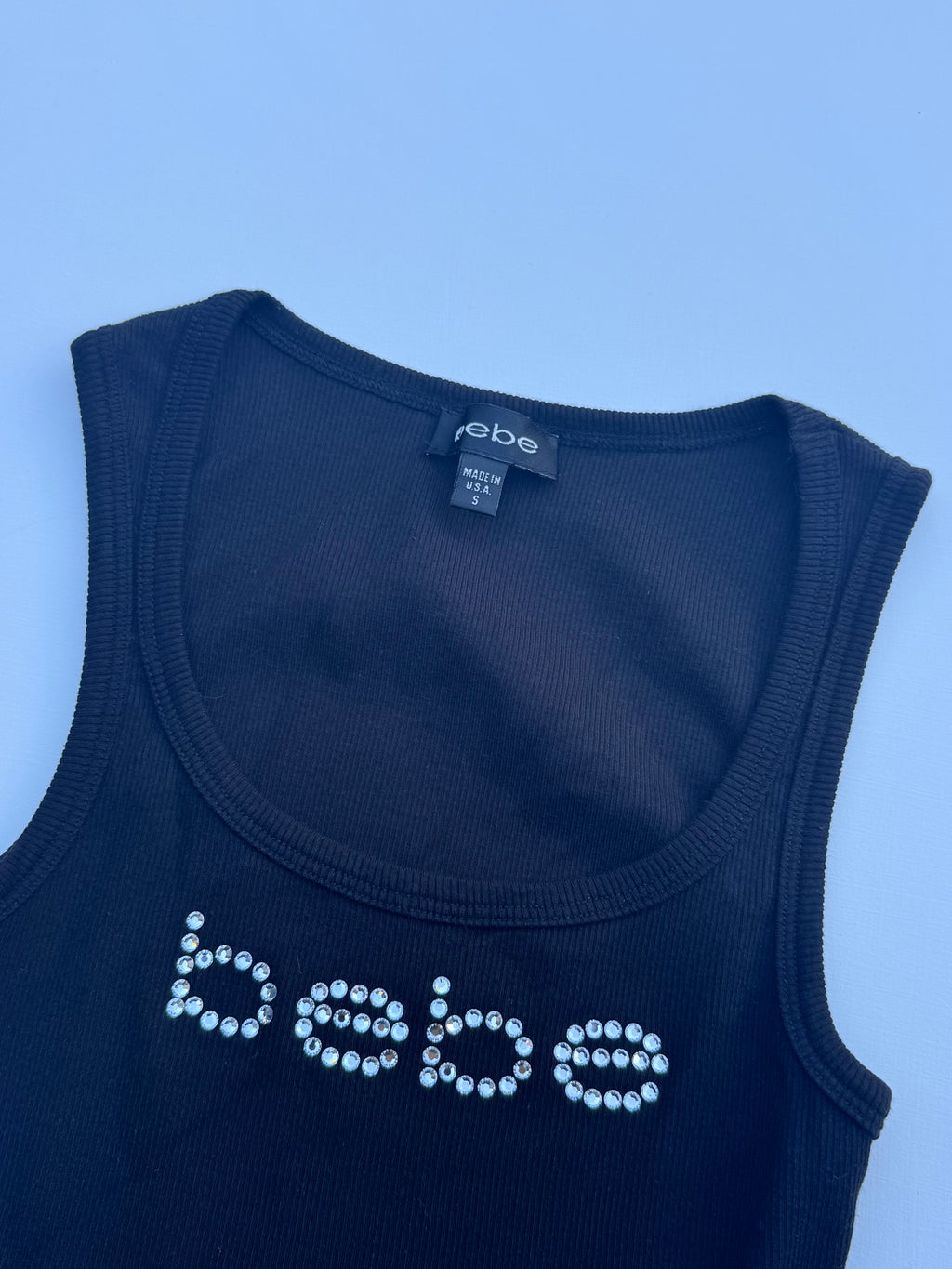 Y2K Bebe Rhinestone Tank Top | S |