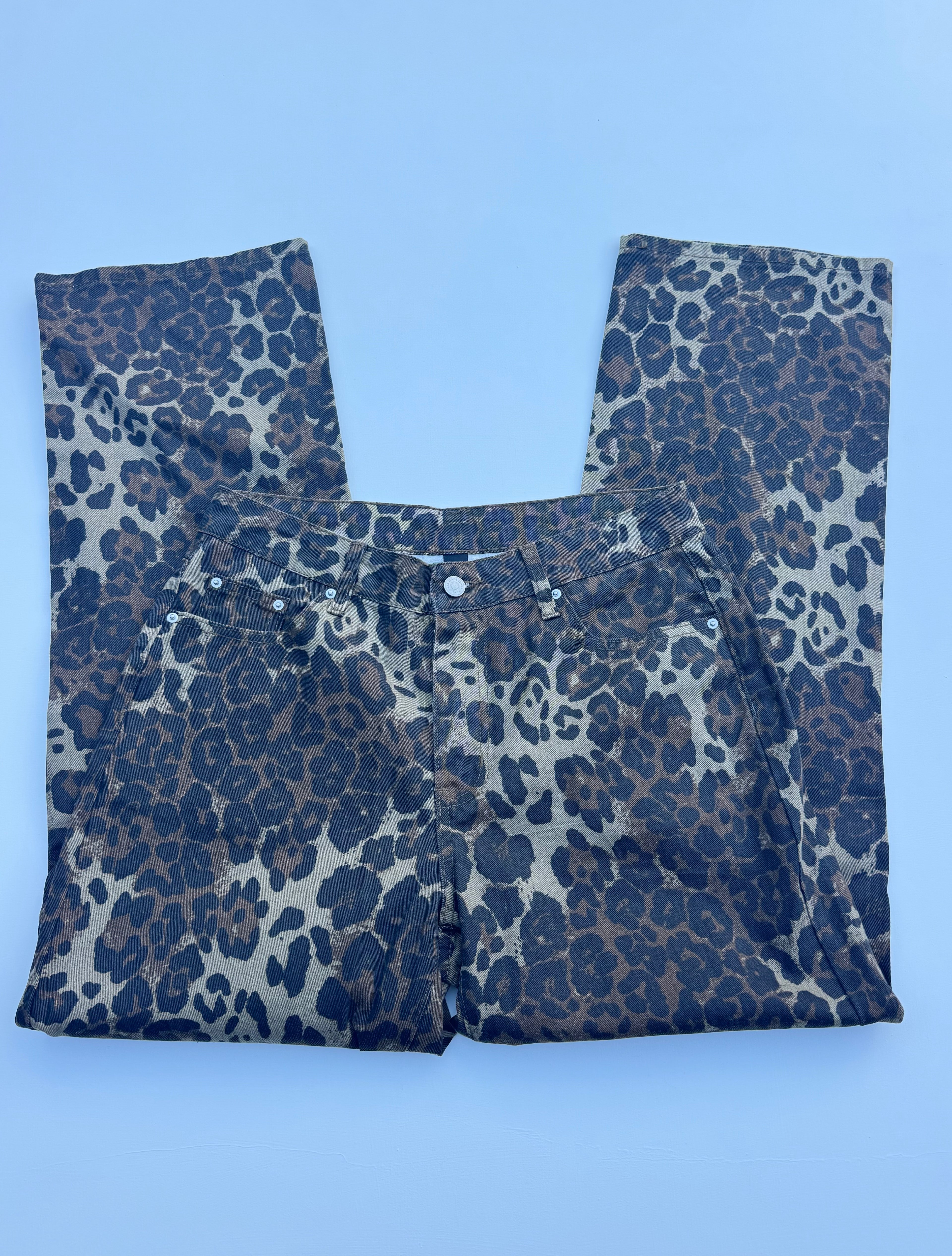 Cheetah Print Jeans | M |