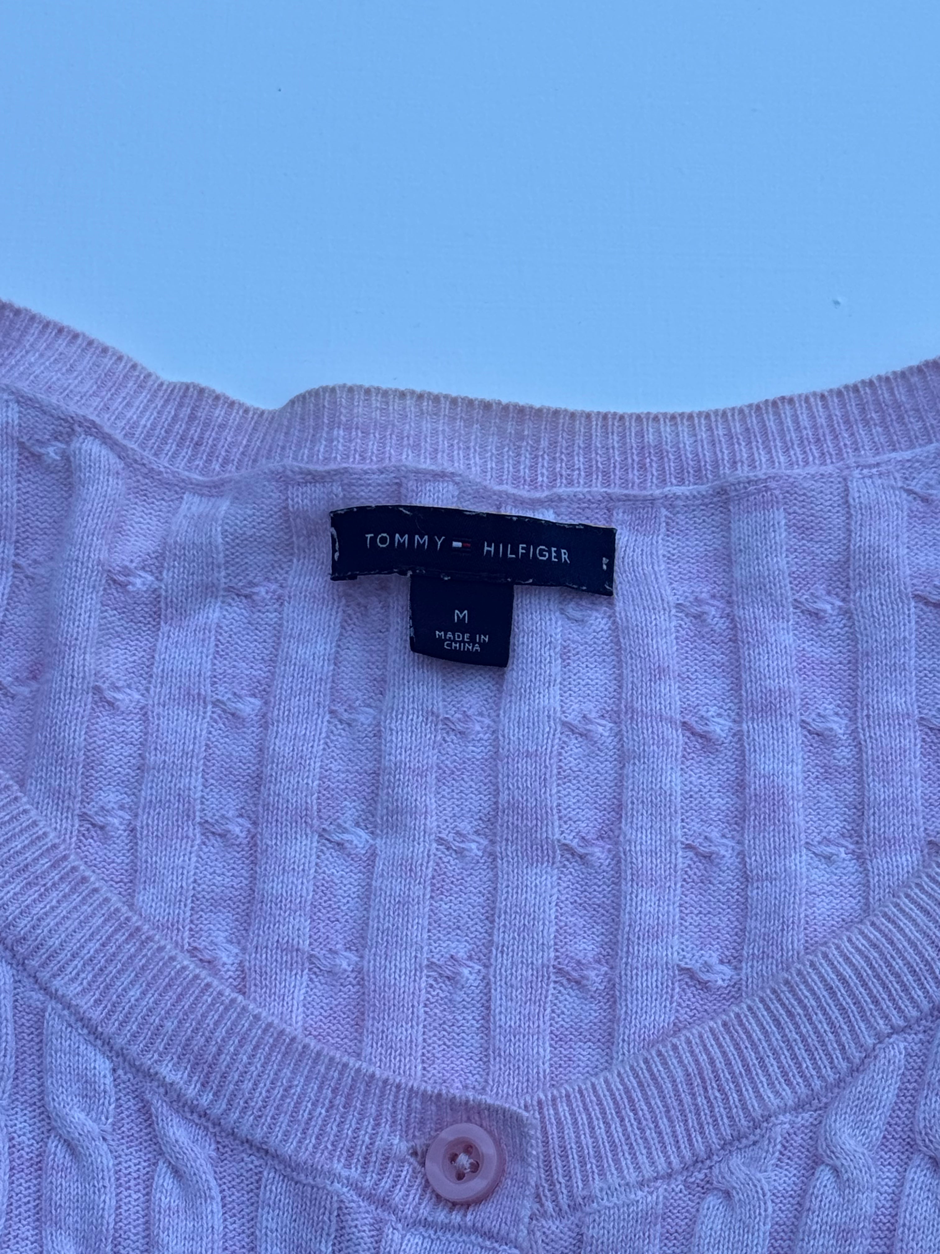 Vintage Pink Tommy Hilfiger Cable Knit | M |