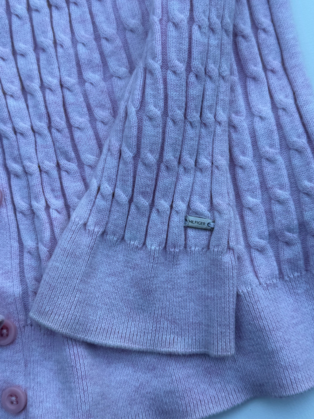 Vintage Pink Tommy Hilfiger Cable Knit | M |