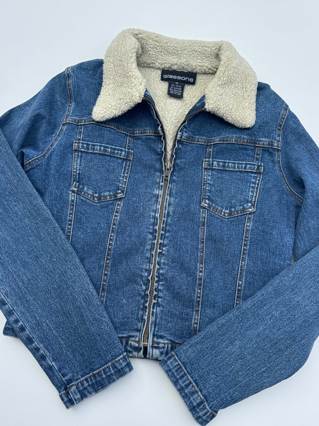 Vintage Sherpa Denim Jacket | S |