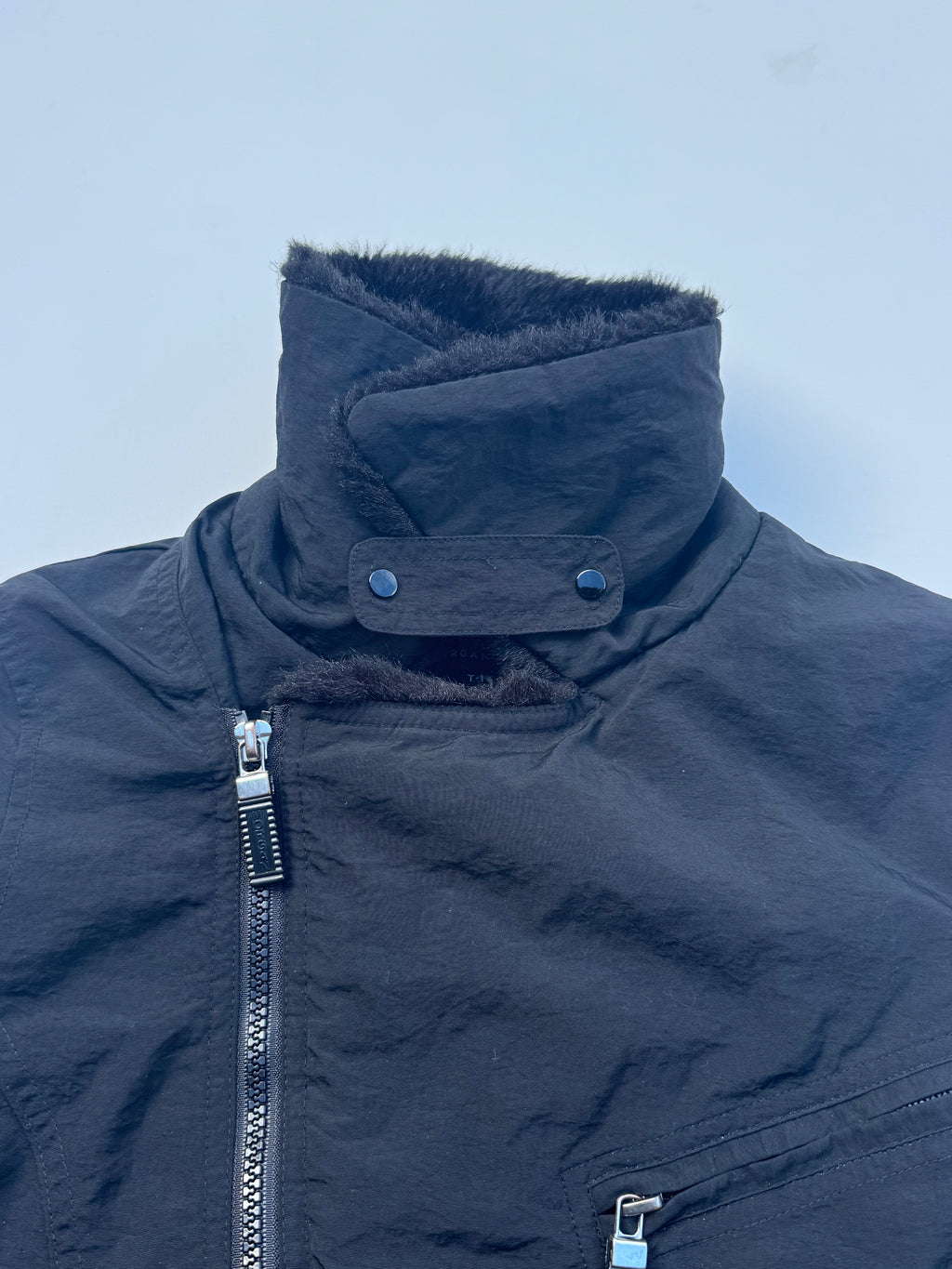 Vintage MORGAN DE TOI Fur Funnel Neck Jacket | XS |