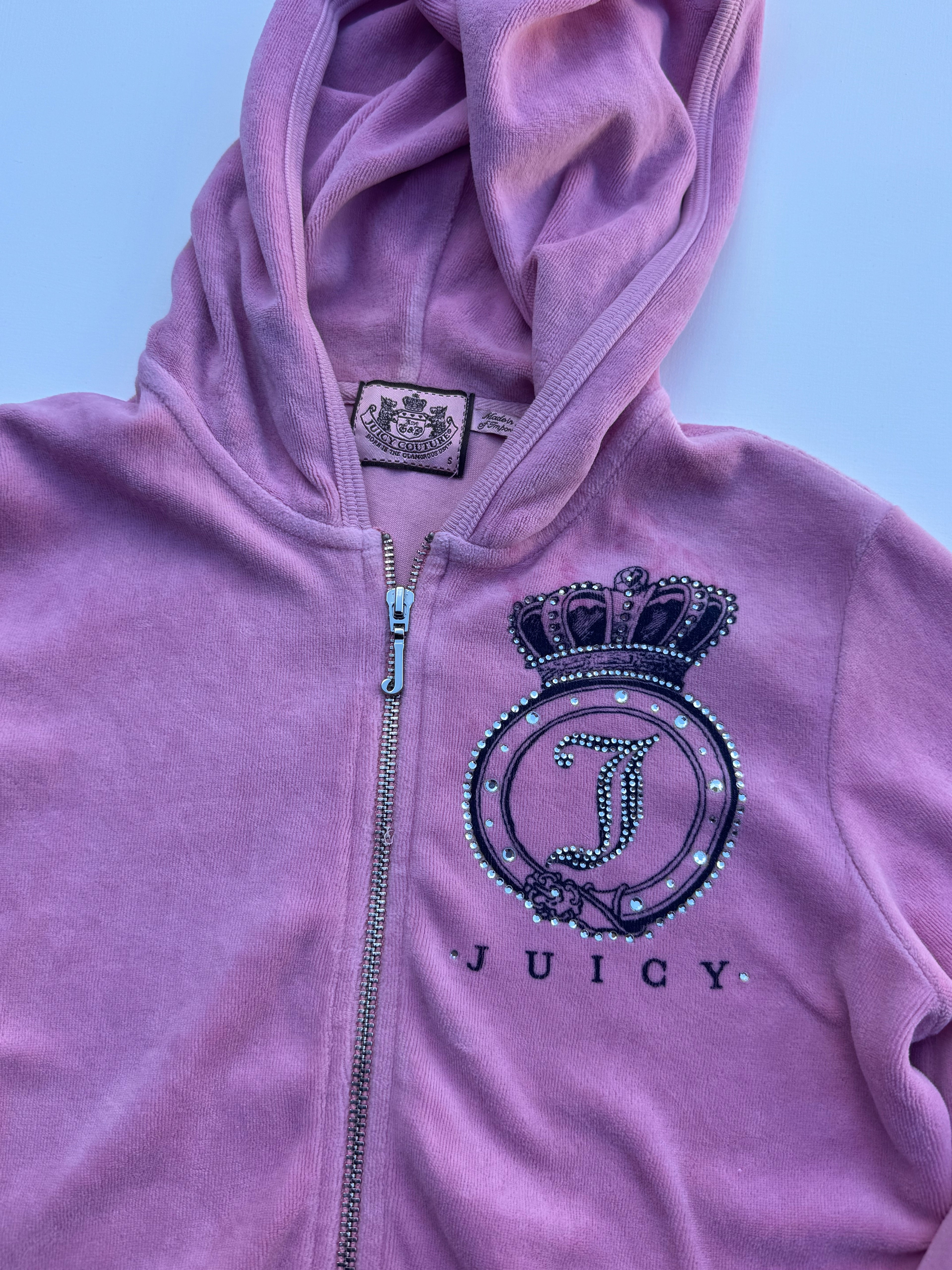 Y2K Juicy Couture Pink Rhinestone Jacket | S |