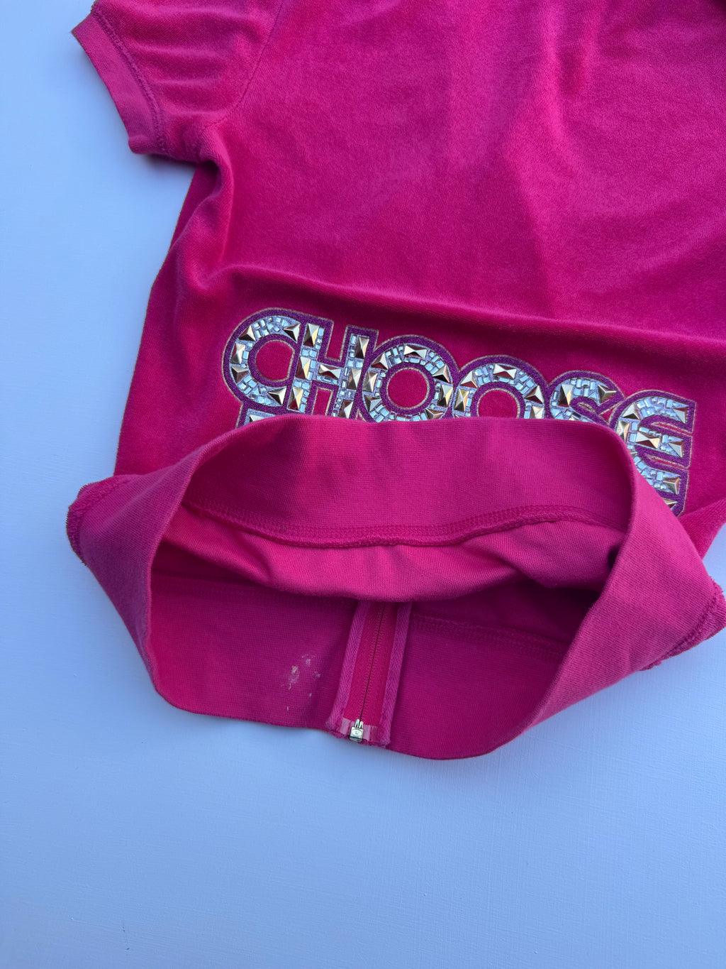 Vintage Juicy Couture Short Sleeve Zip-Up | XS |