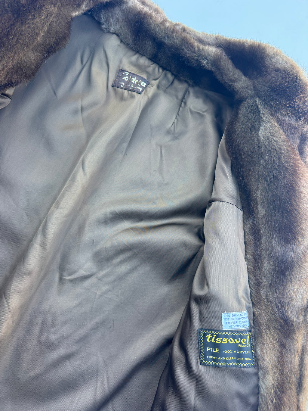 Vintage Chocolate Brown Fur Jacket | 10-12 |