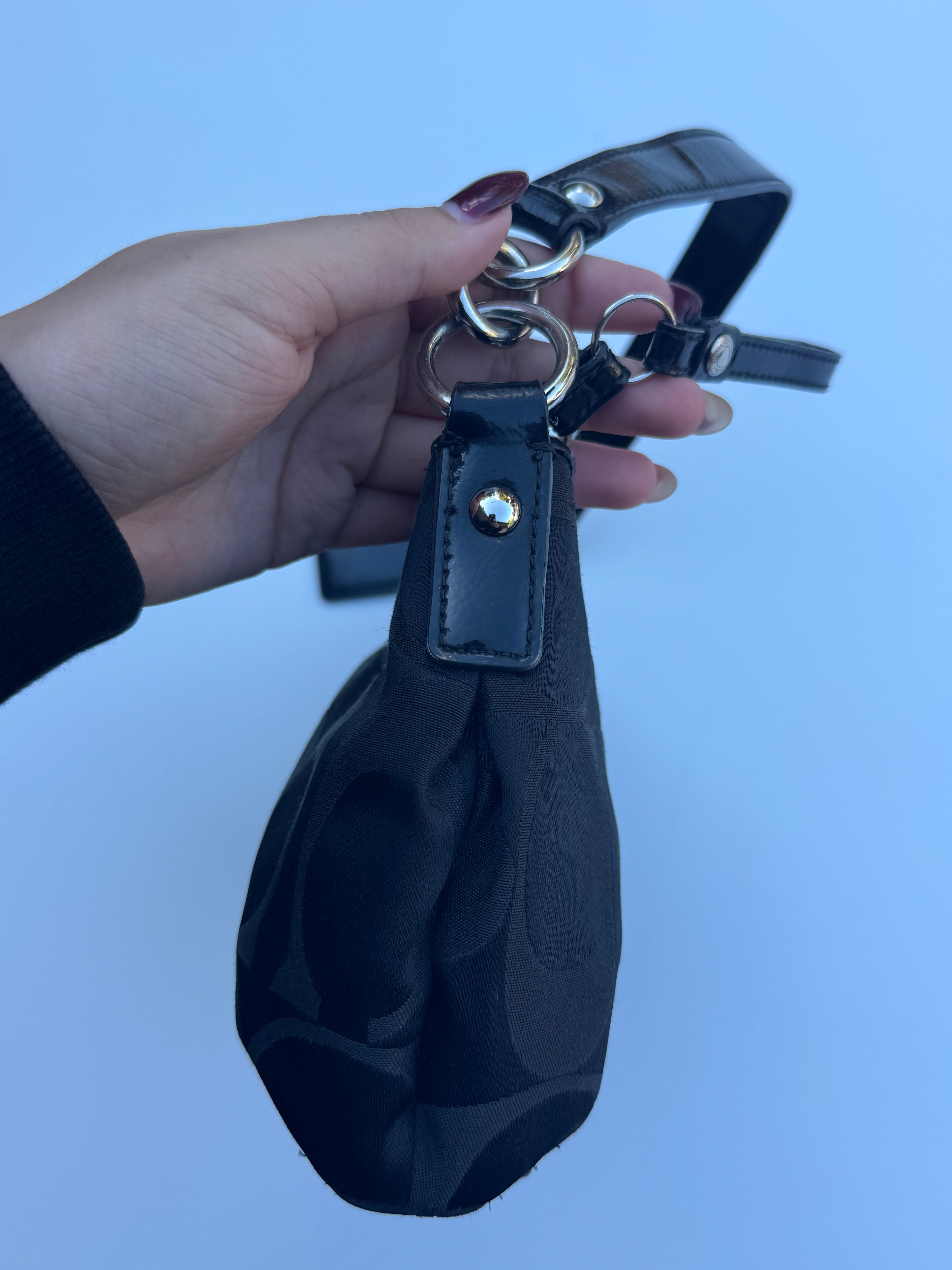 Vintage Coach Sequin Black Shoulder Bag
