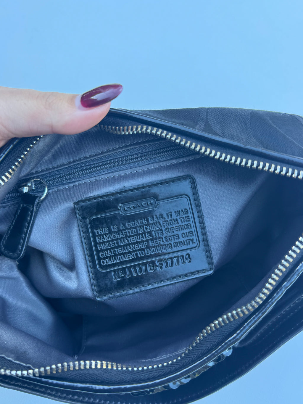 Vintage Coach Sequin Black Shoulder Bag