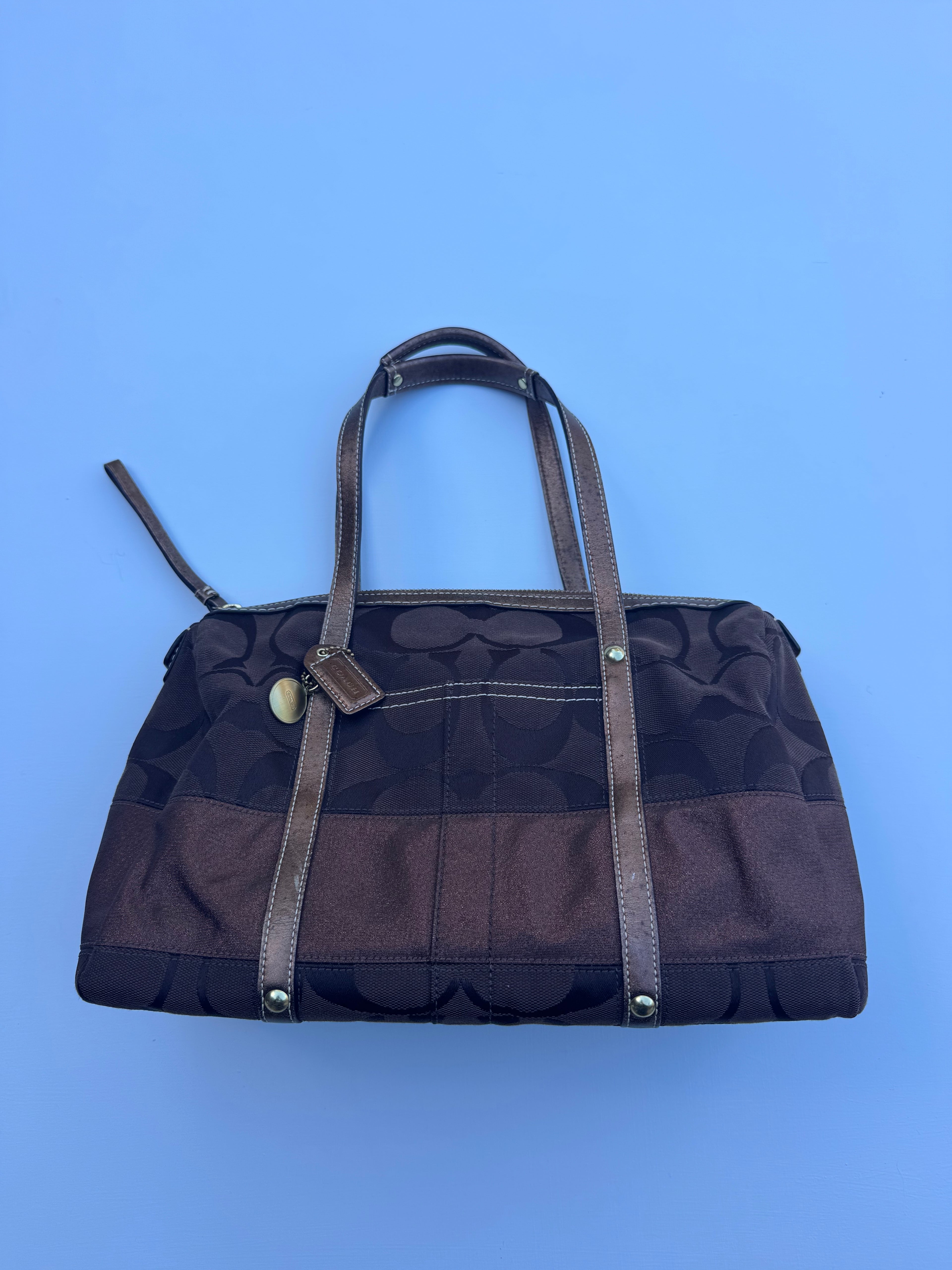 Vintage Coach Brown Boston Bag