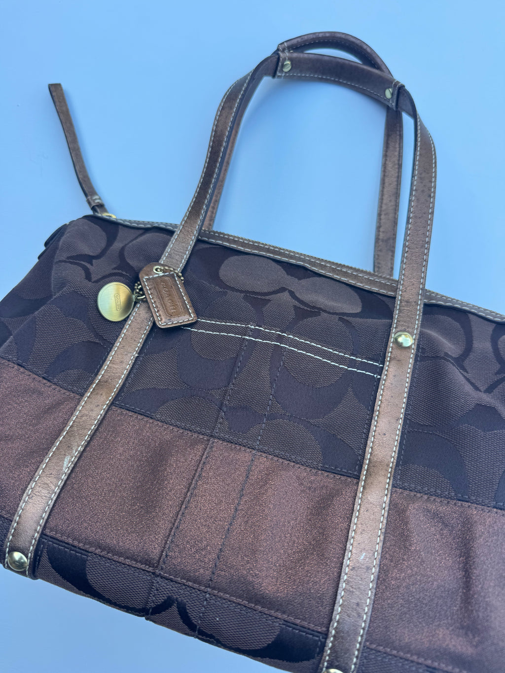 Vintage Coach Brown Boston Bag