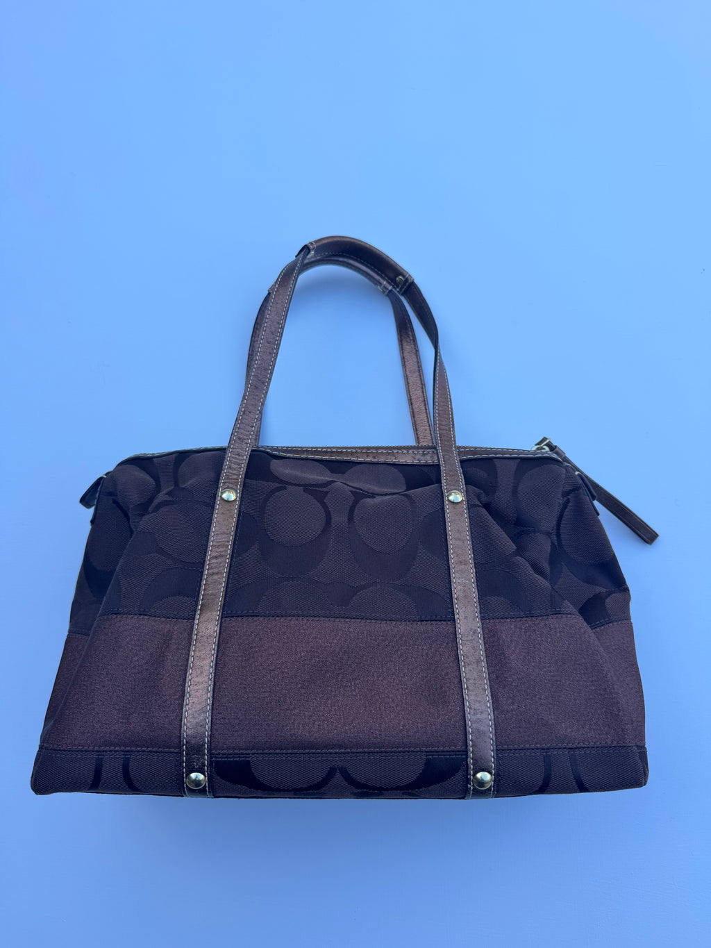Vintage Coach Brown Boston Bag
