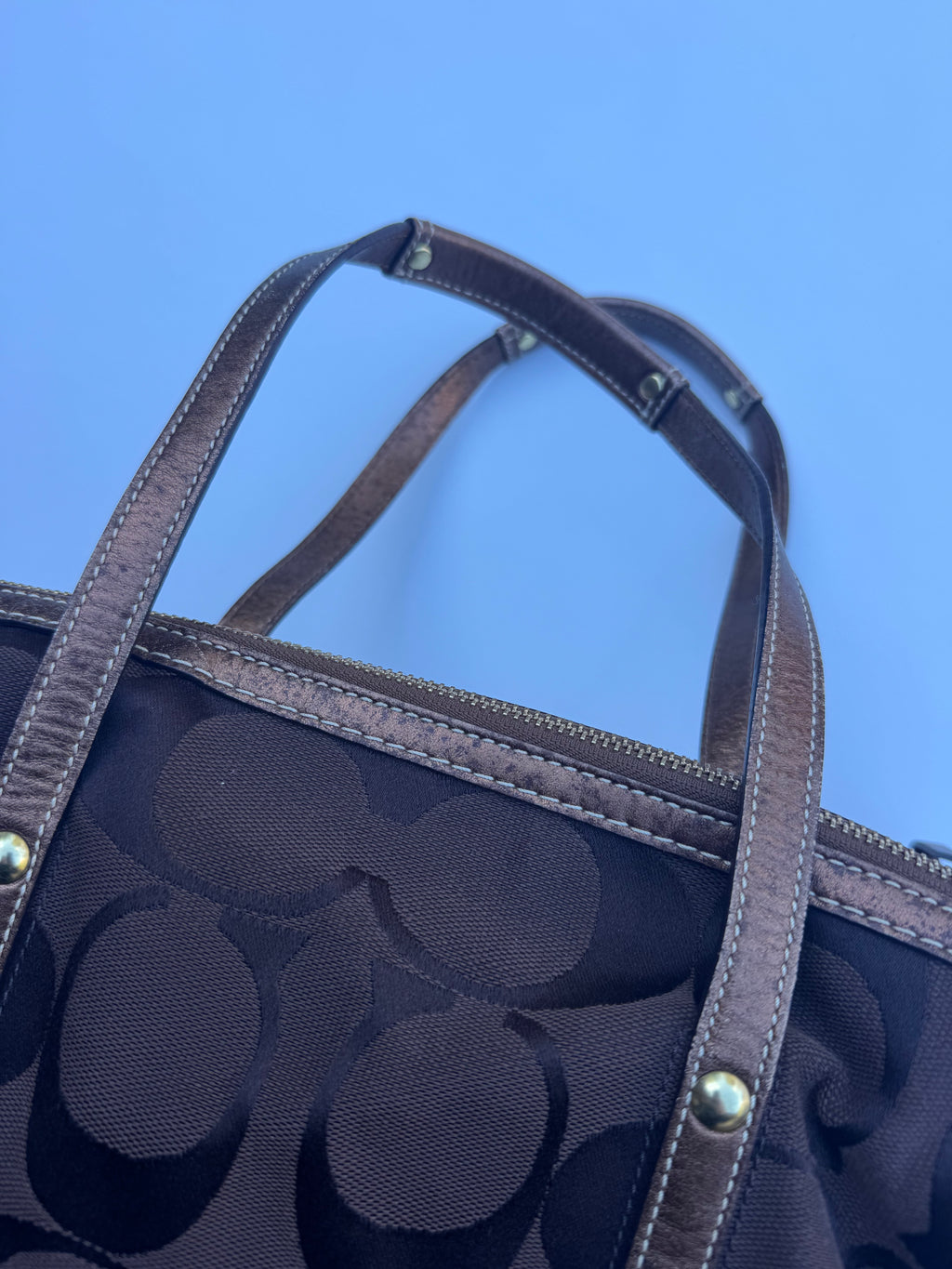 Vintage Coach Brown Boston Bag