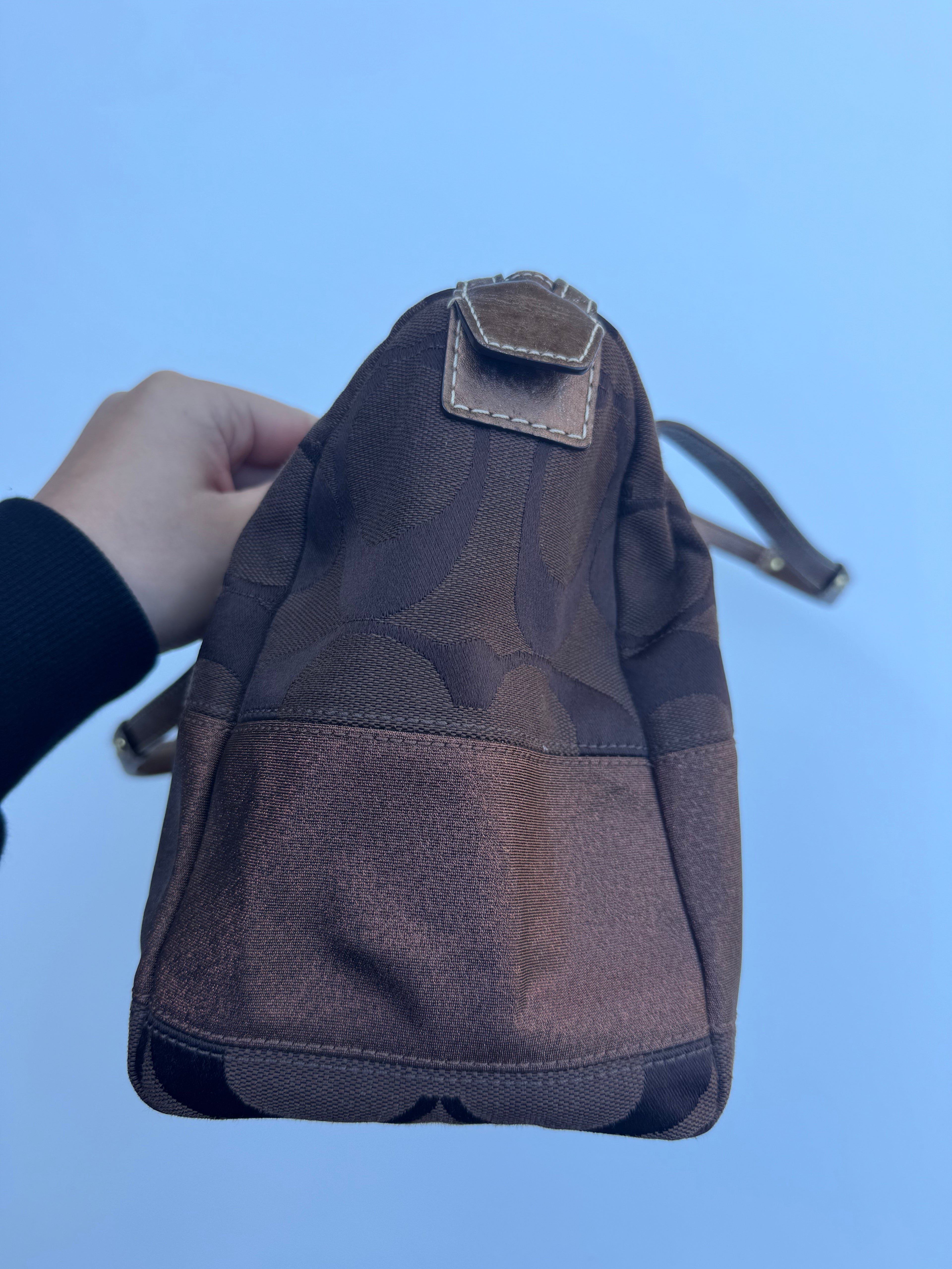 Vintage Coach Brown Boston Bag
