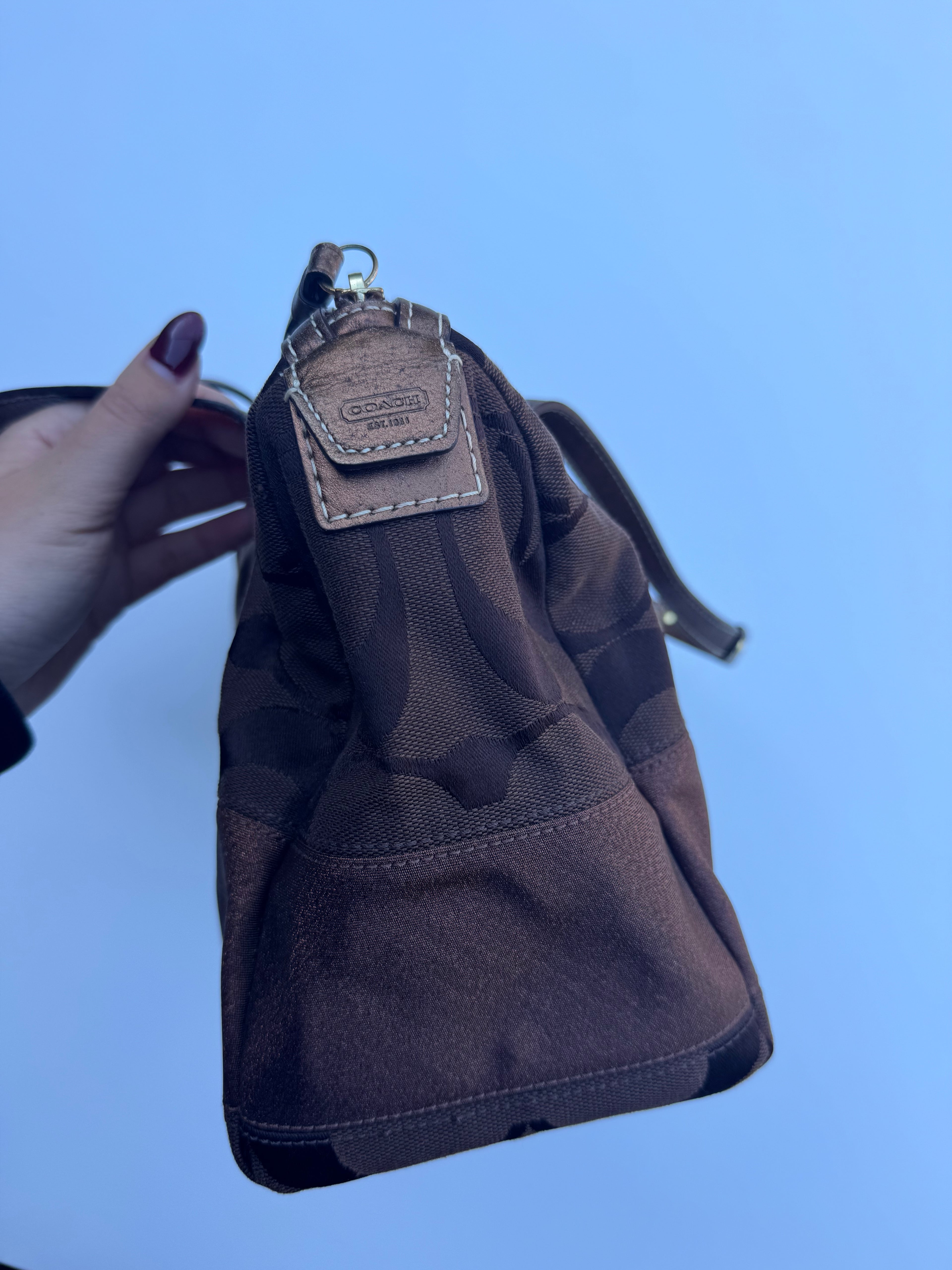 Vintage Coach Brown Boston Bag