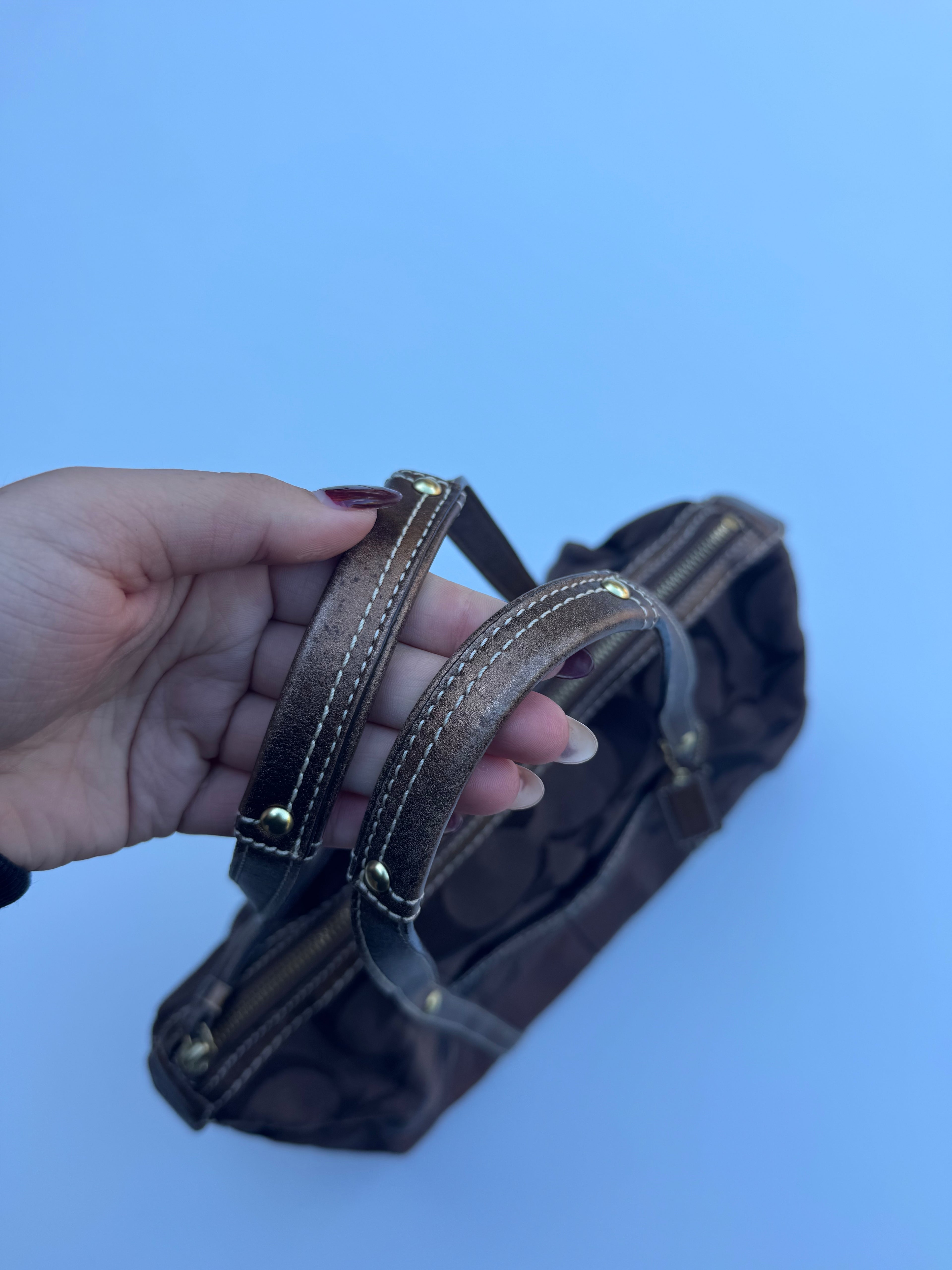 Vintage Coach Brown Boston Bag