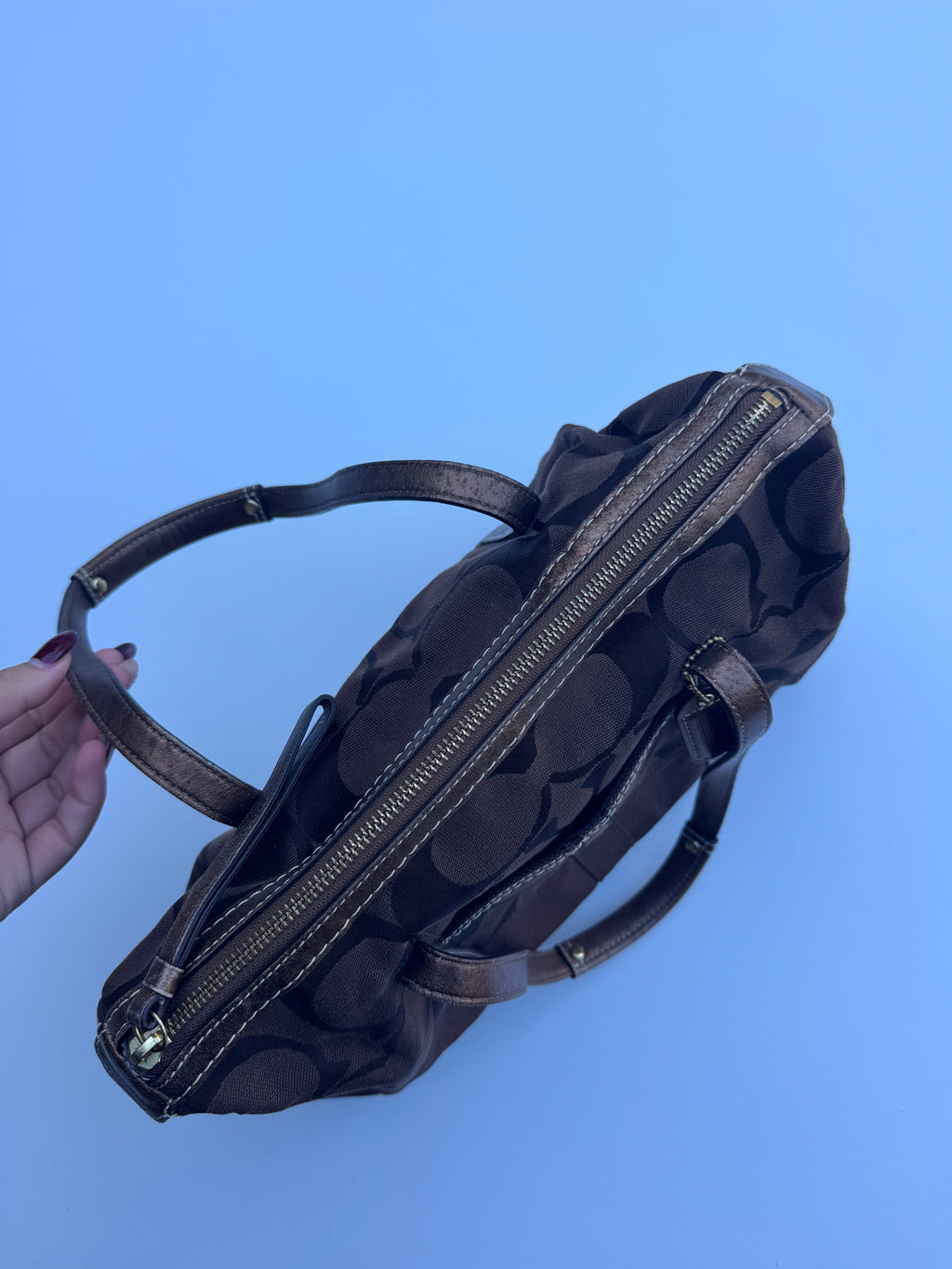 Vintage Coach Brown Boston Bag