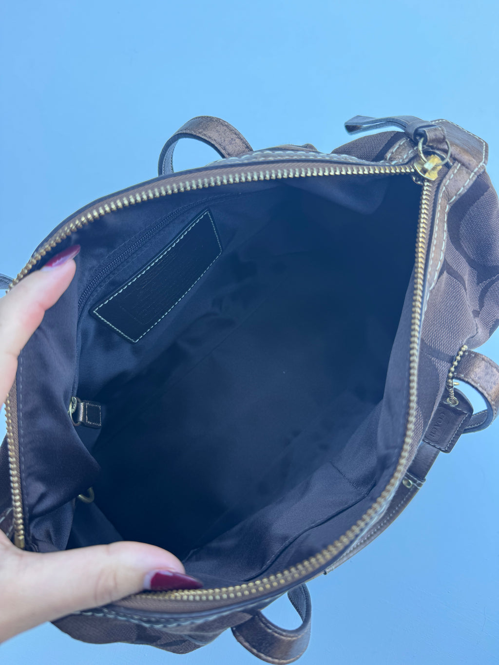 Vintage Coach Brown Boston Bag
