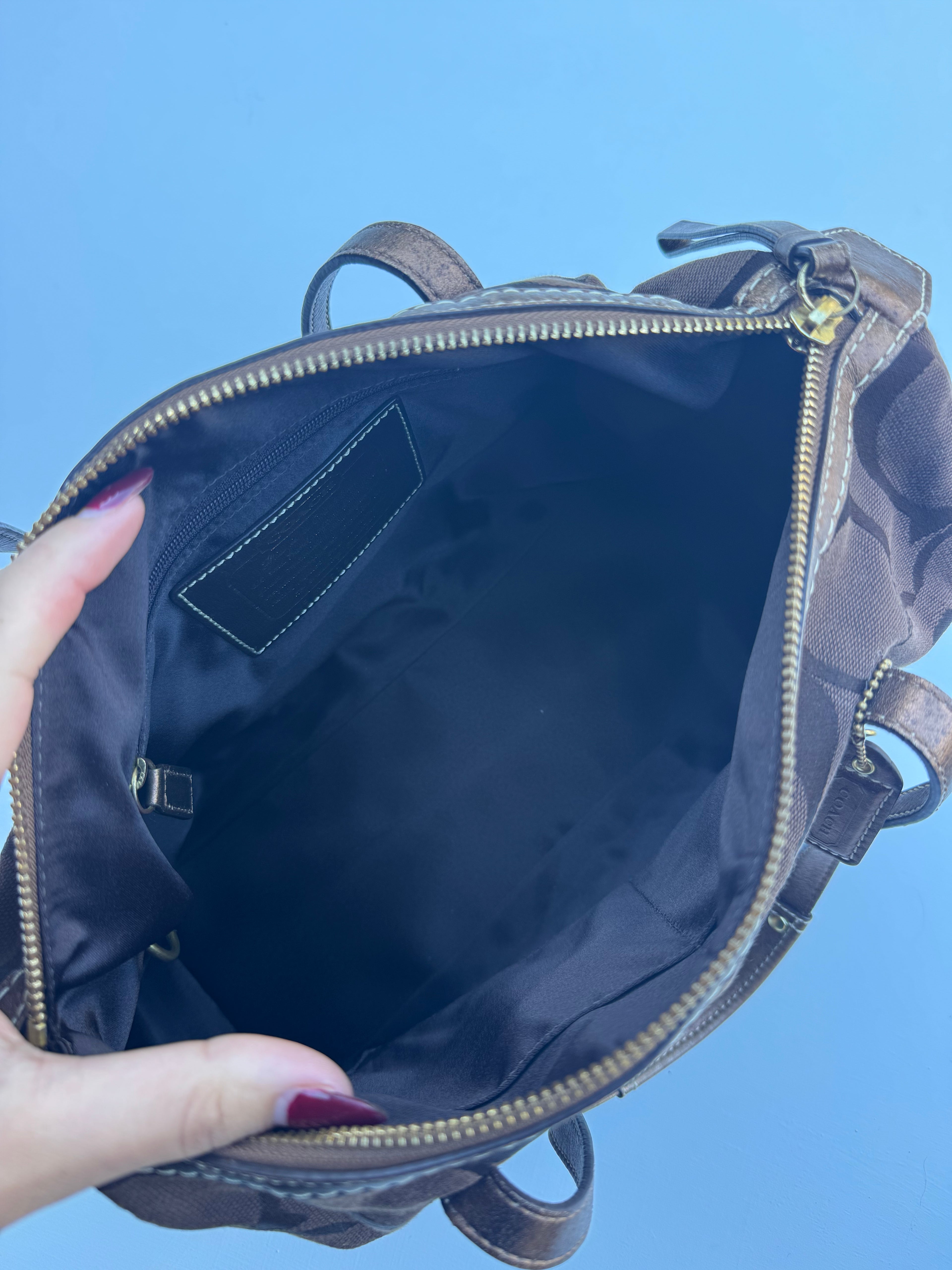Vintage Coach Brown Boston Bag