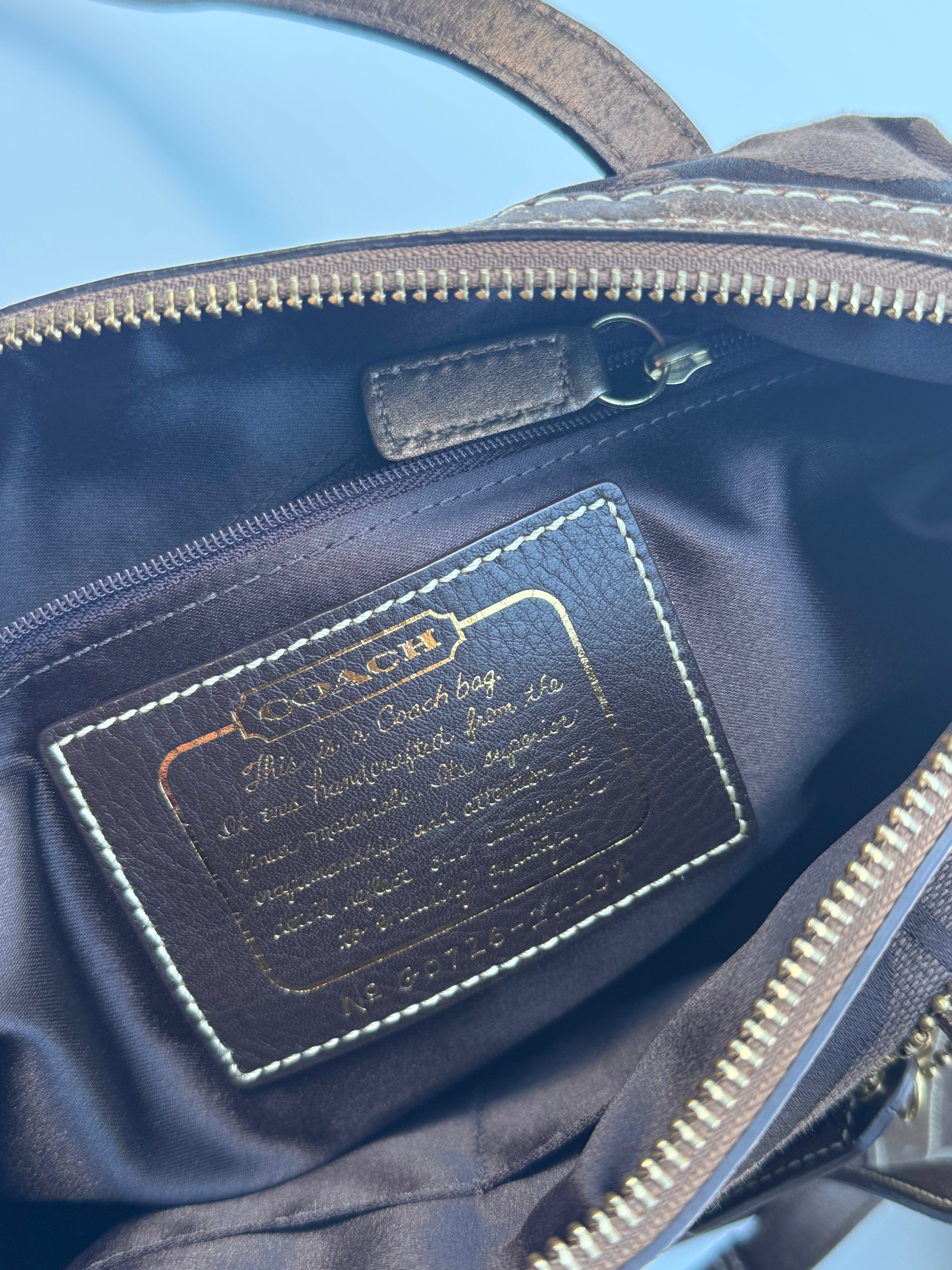 Vintage Coach Brown Boston Bag