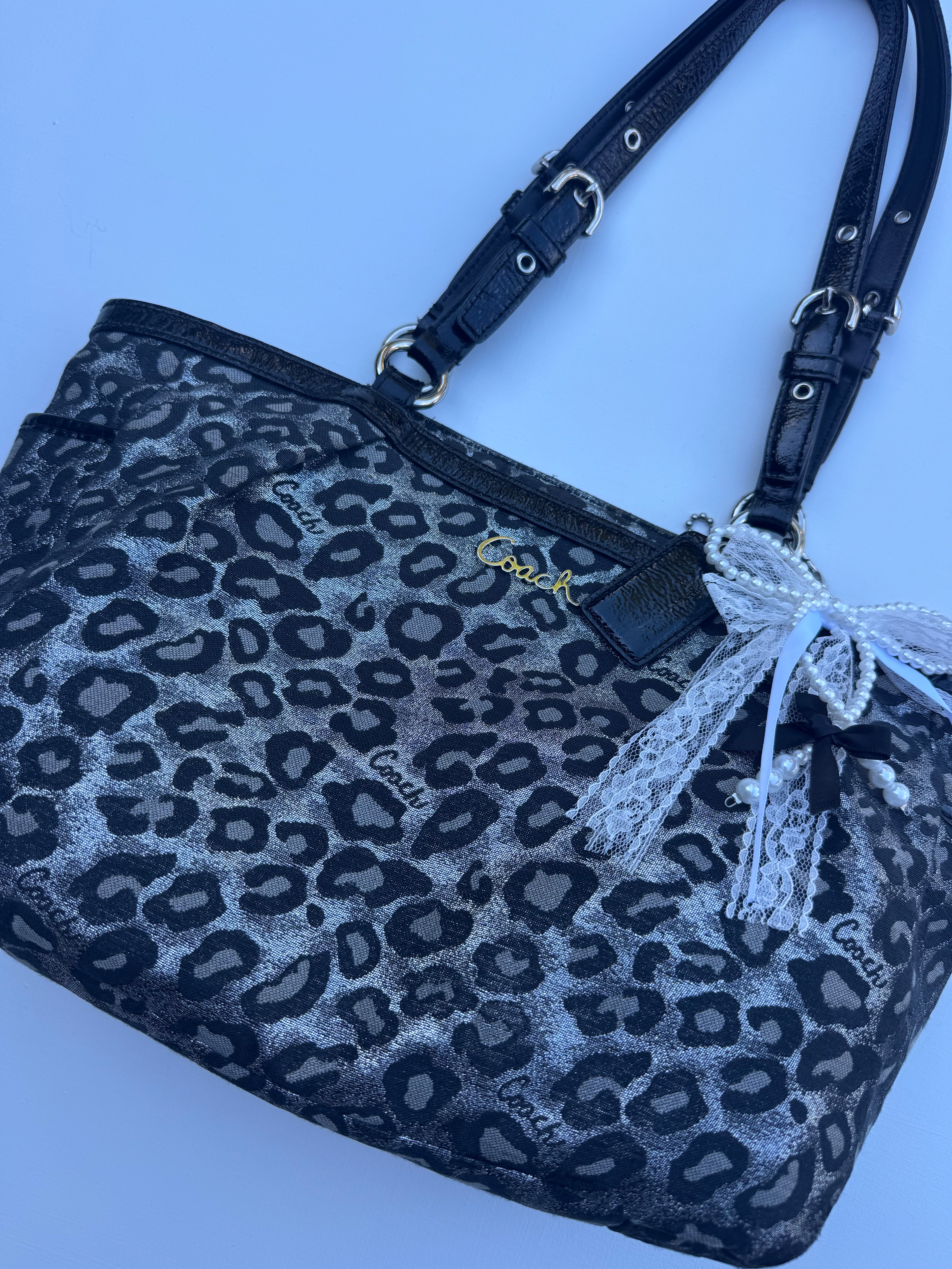 Vintage Coach Leopard Print Tote Bag - RARE