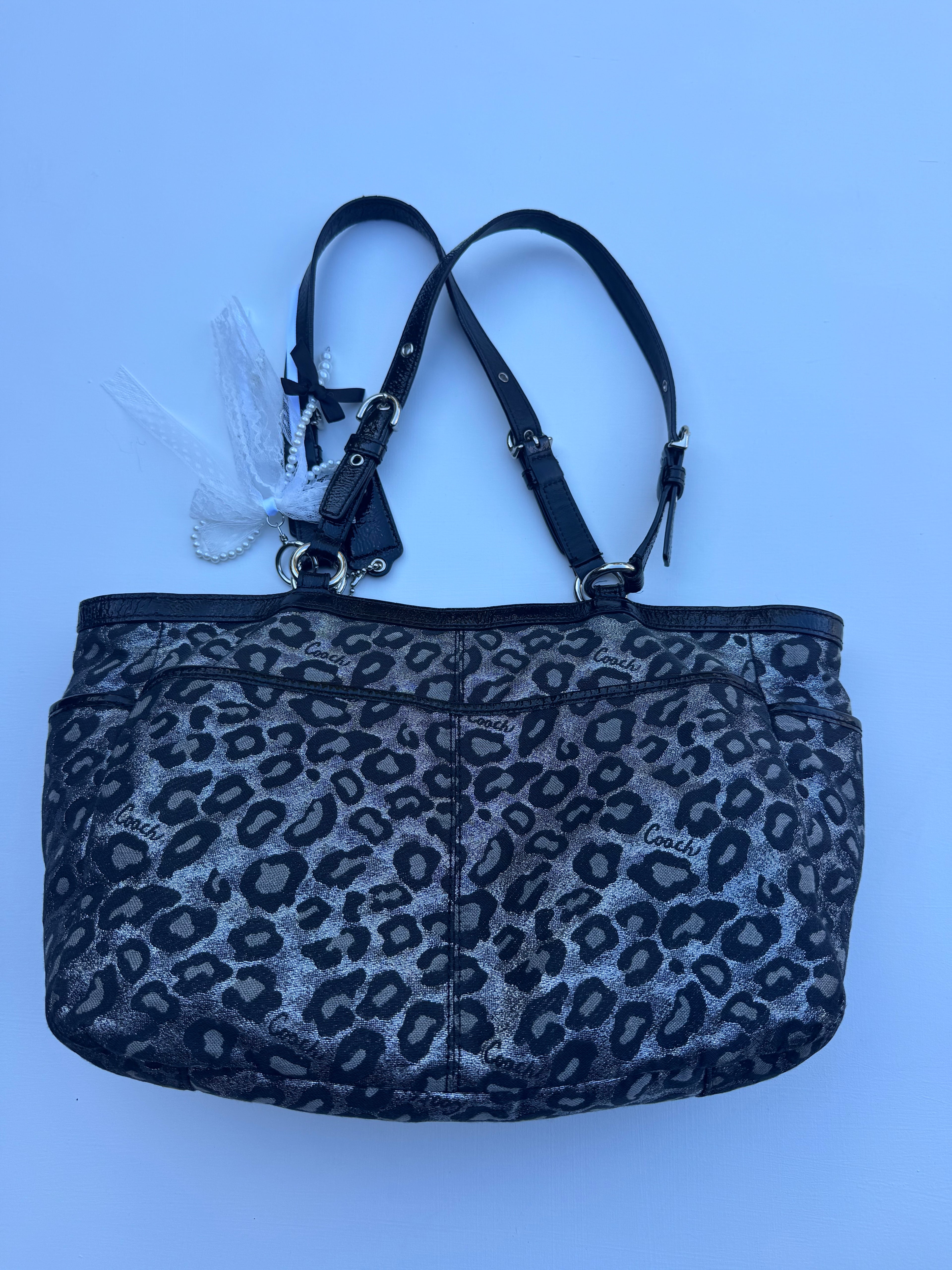 Vintage Coach Leopard Print Tote Bag - RARE