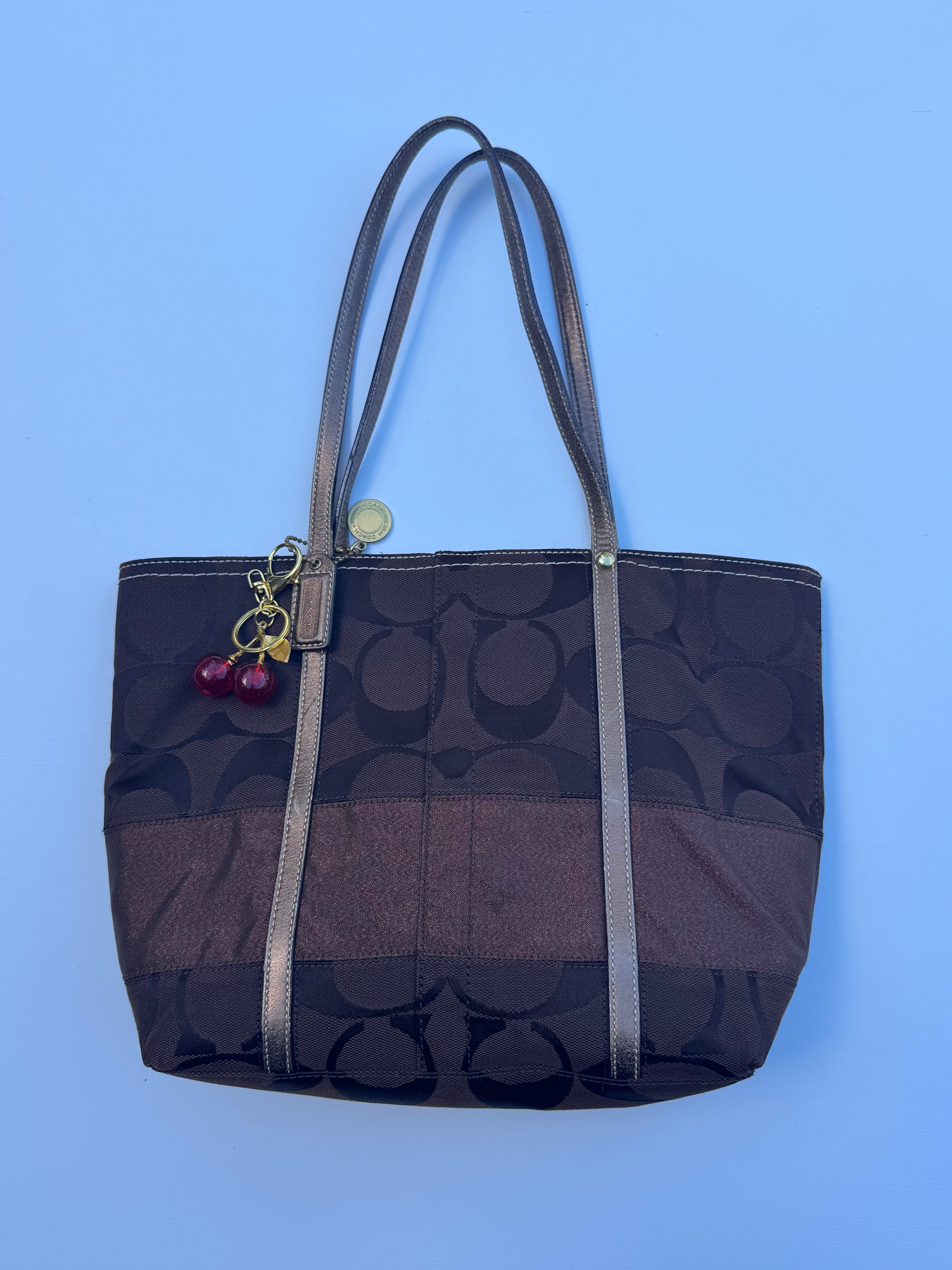 Vintage Coach Brown Small Tote Bag