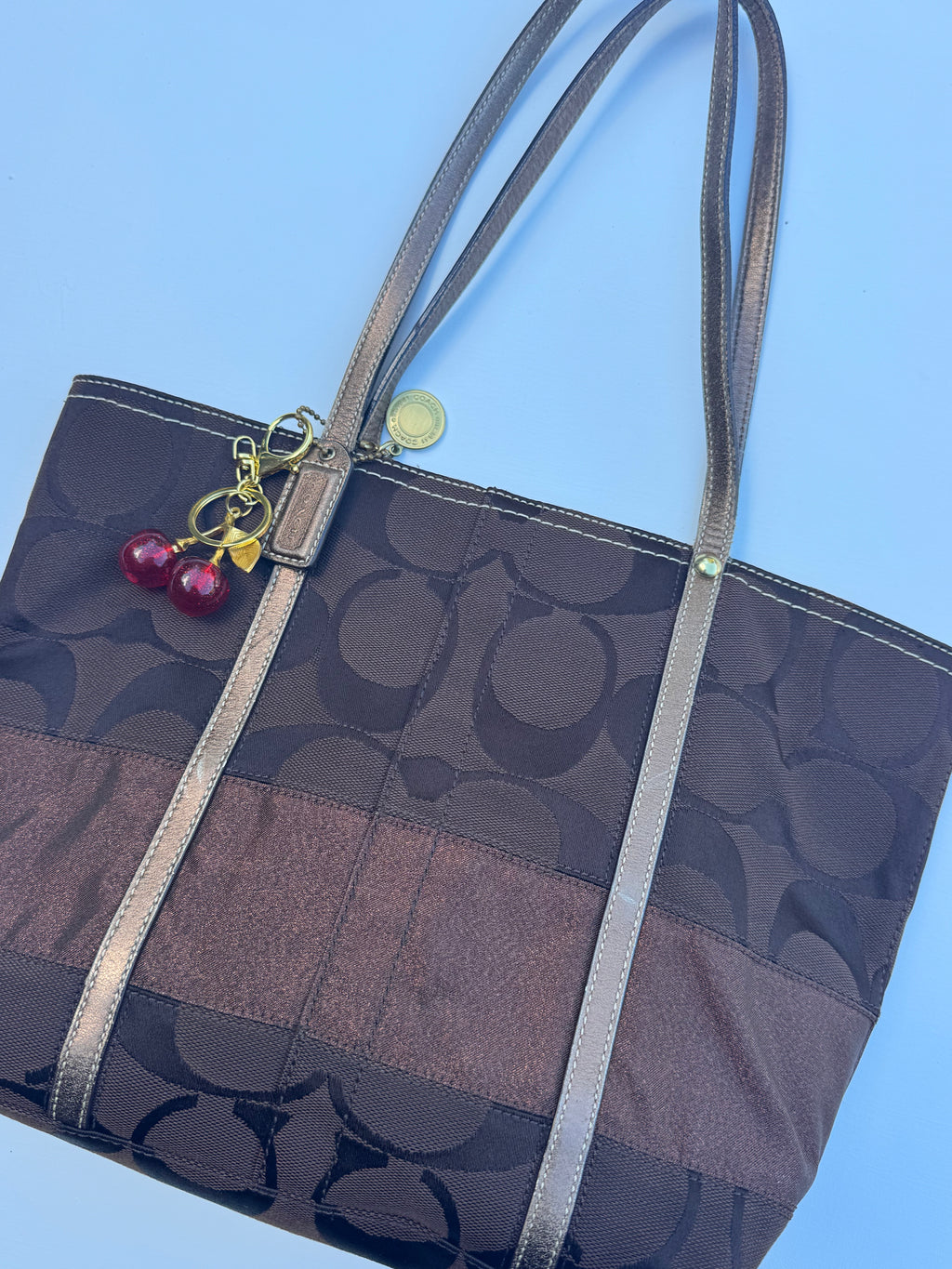 Vintage Coach Brown Small Tote Bag