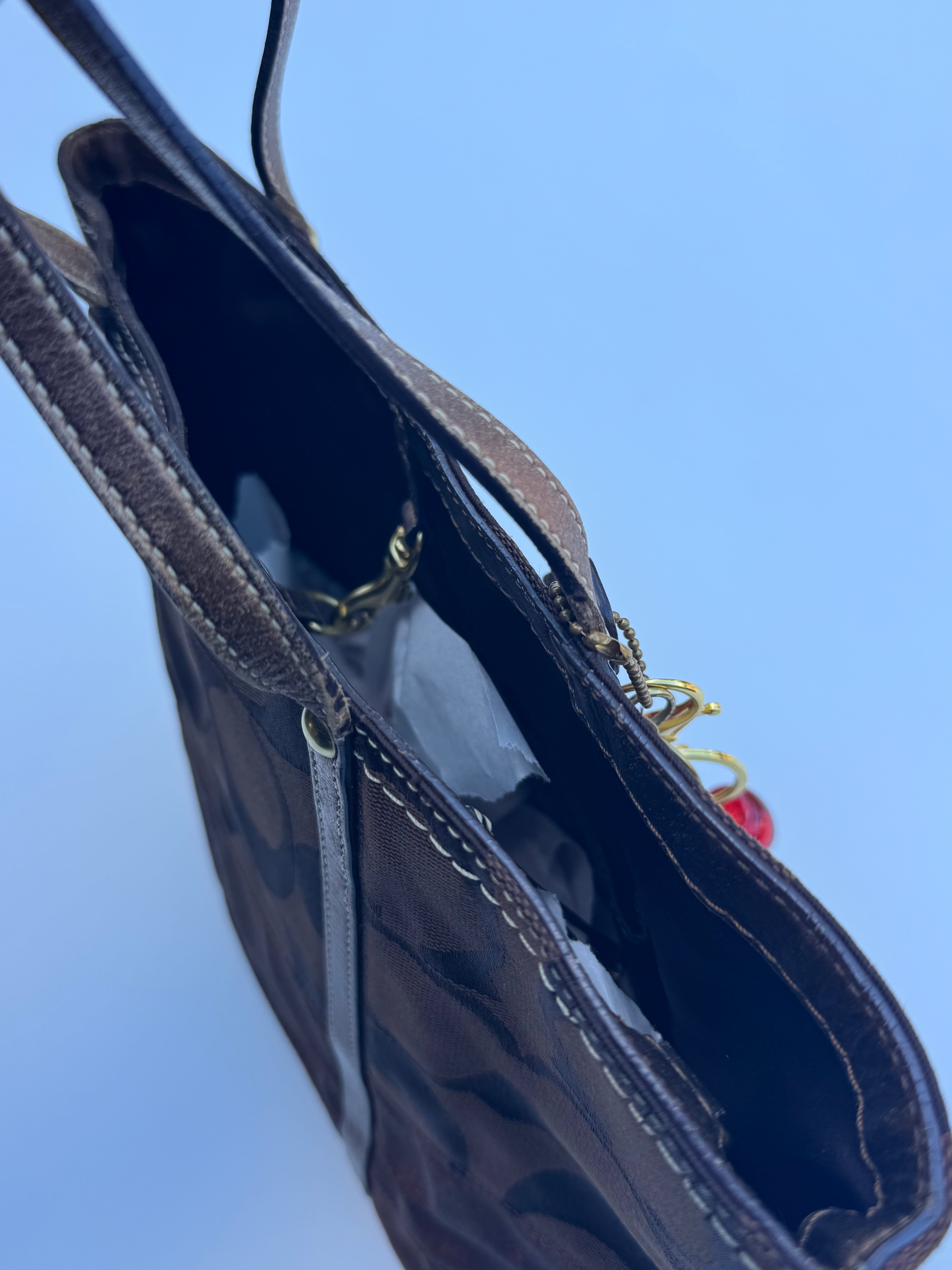 Vintage Coach Brown Small Tote Bag
