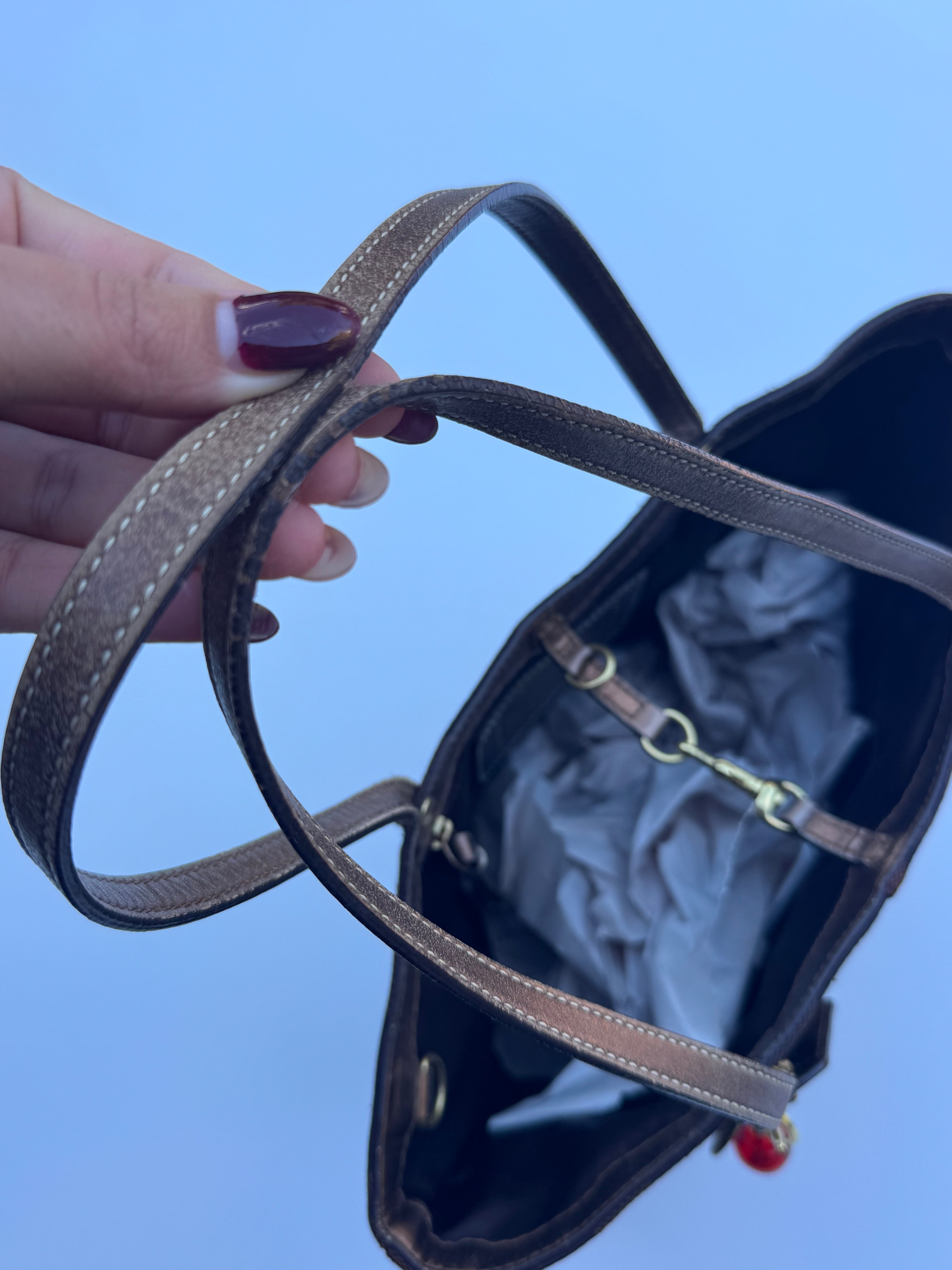 Vintage Coach Brown Small Tote Bag