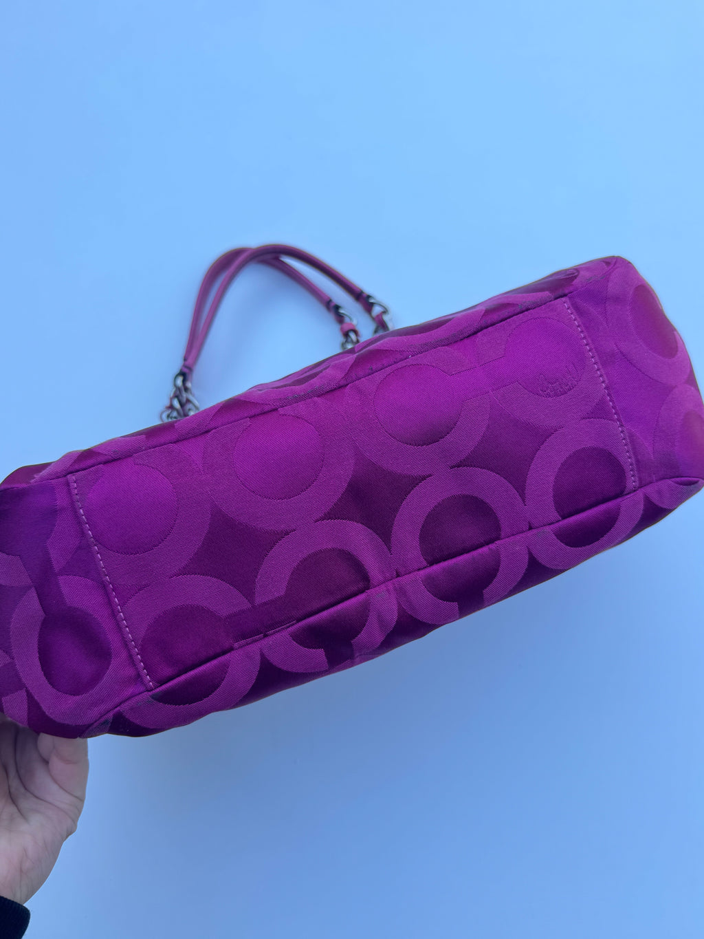 Vintage Coach Hot Pink Chain Tote - RARE