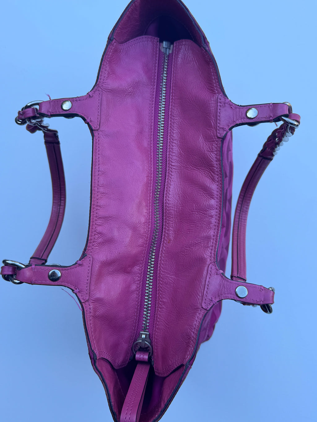 Vintage Coach Hot Pink Chain Tote - RARE