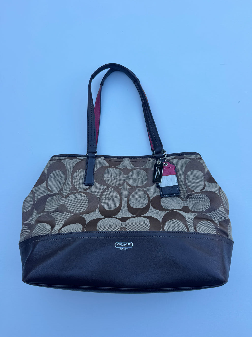 Vintage Coach Signature Brown Tote Bag