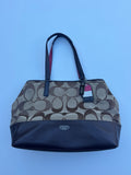 Vintage Coach Signature Brown Tote Bag