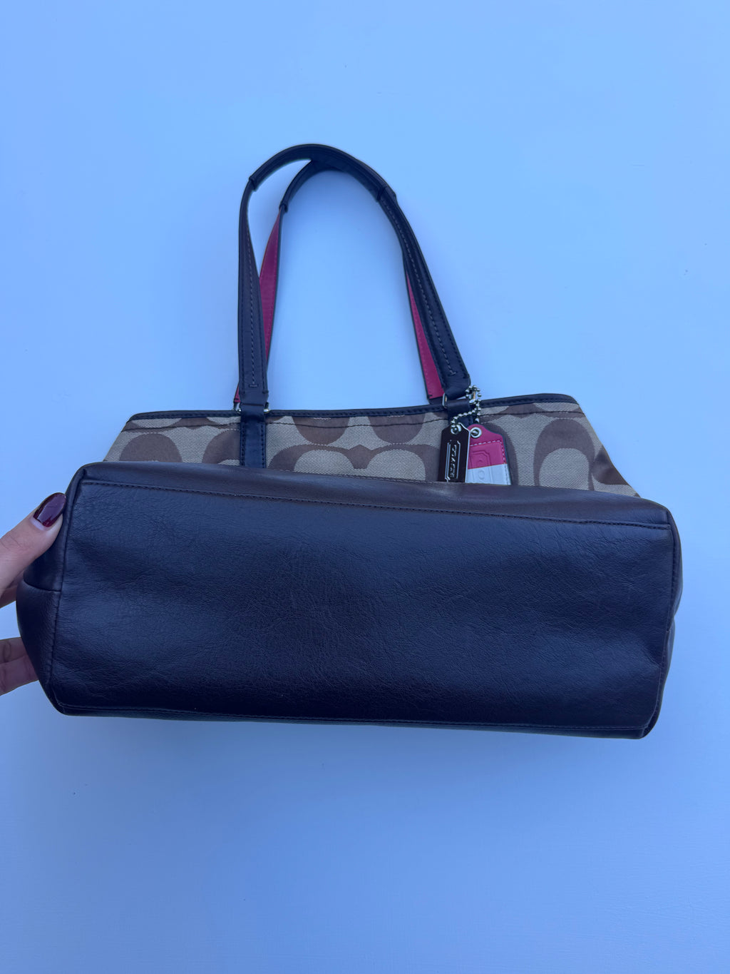 Vintage Coach Signature Brown Tote Bag