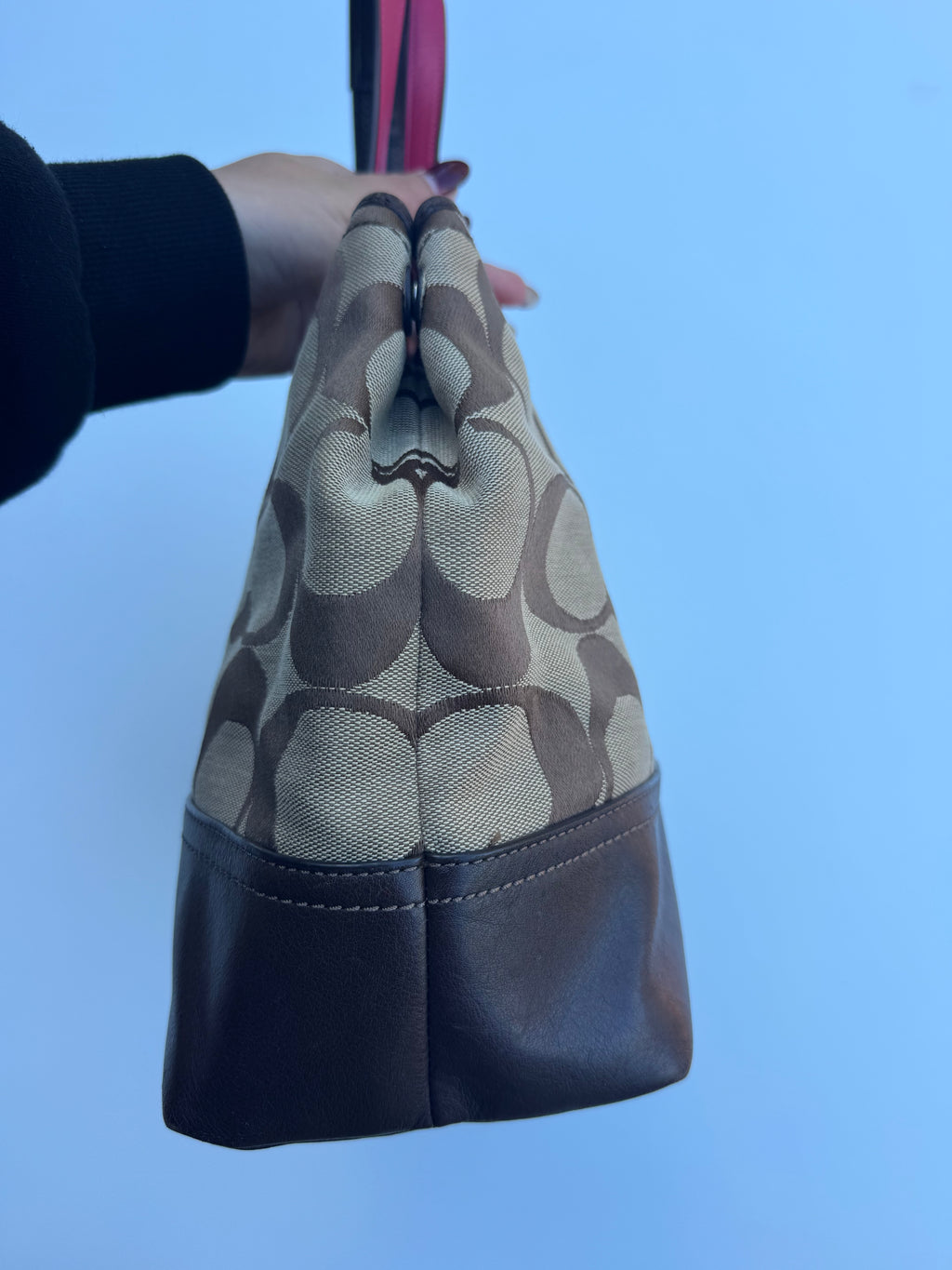 Vintage Coach Signature Brown Tote Bag