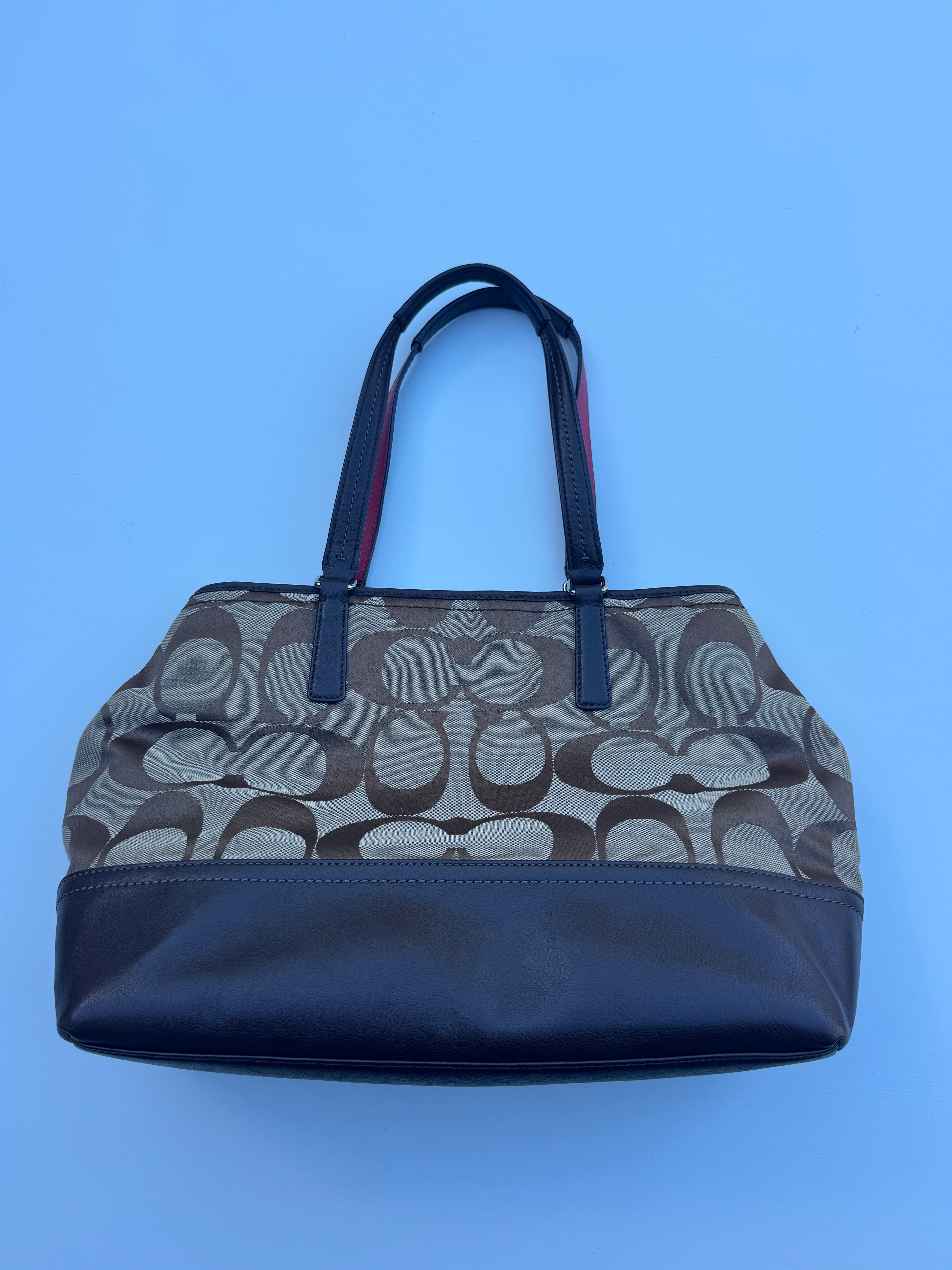 Vintage Coach Signature Brown Tote Bag