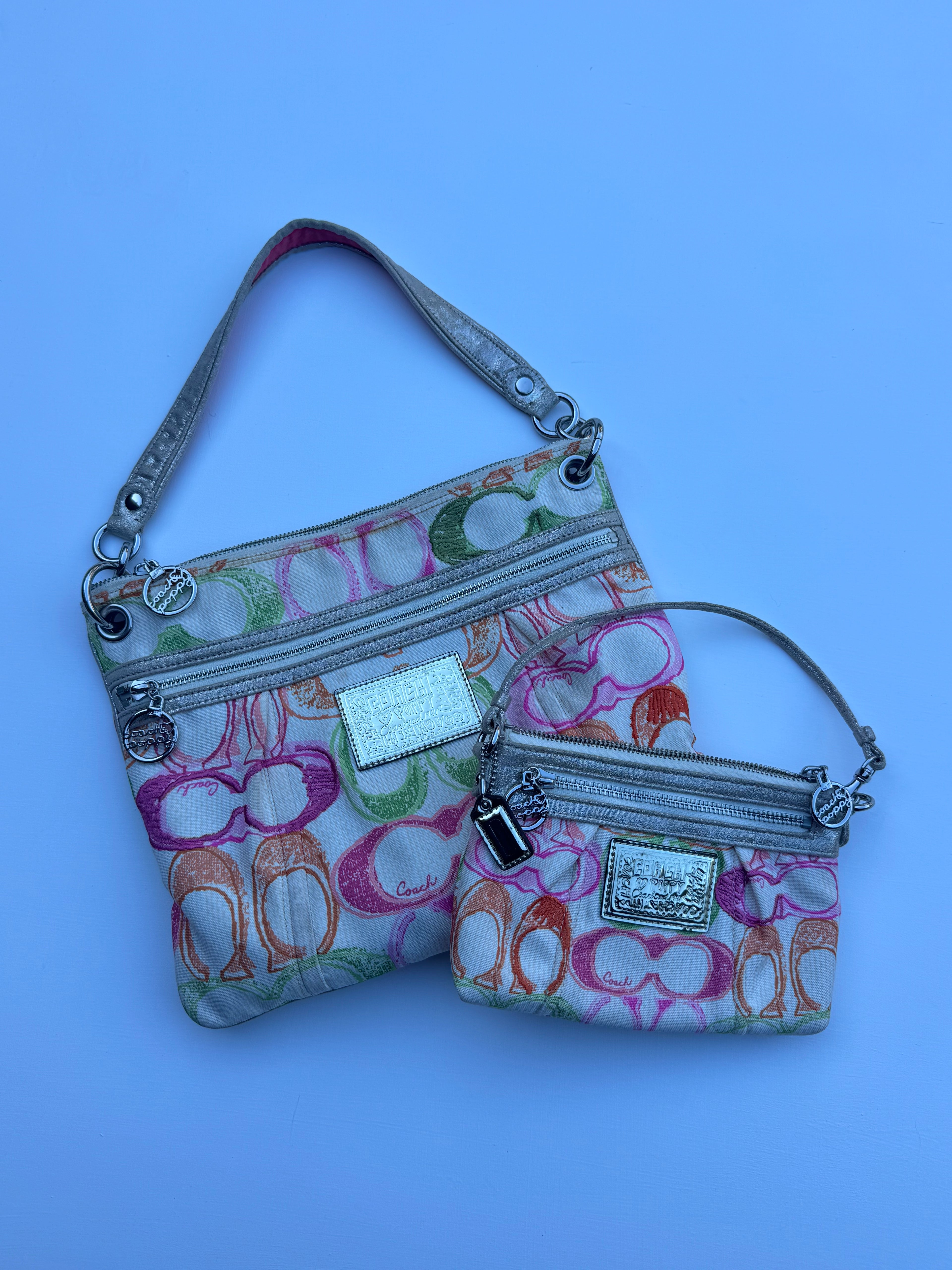 Vintage Coach x Poppy Dream Hippie Scribble SET - RARE