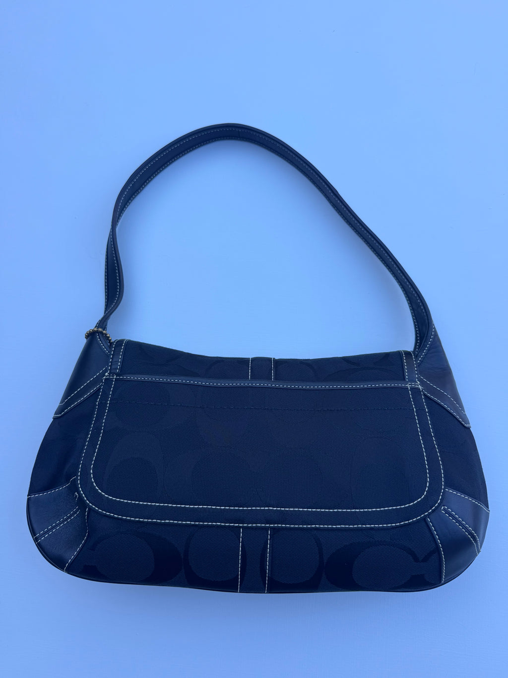 Vintage Coach Ergo Flap Shoulder Bag Black - RARE