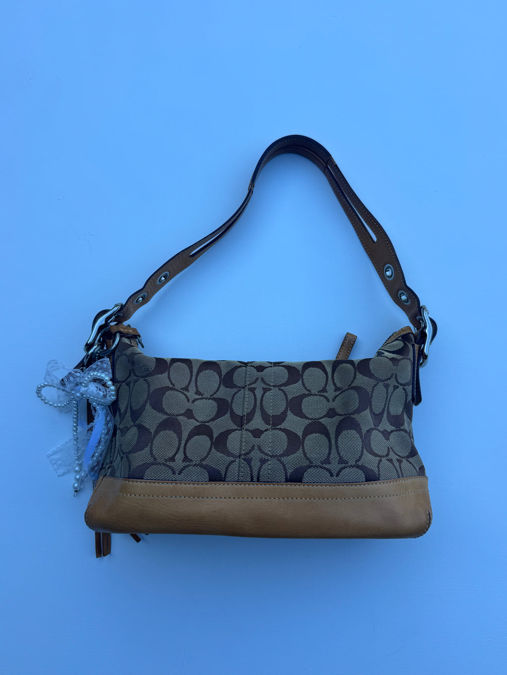 Vintage Coach East/West Shoulder Bag Brown