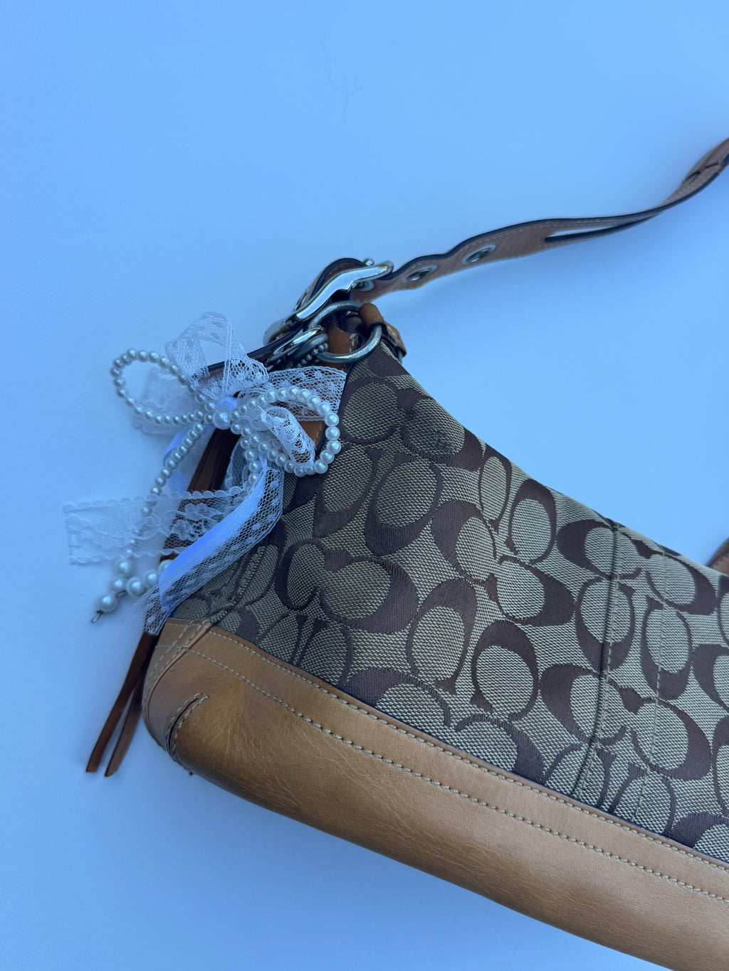 Vintage Coach East/West Shoulder Bag Brown