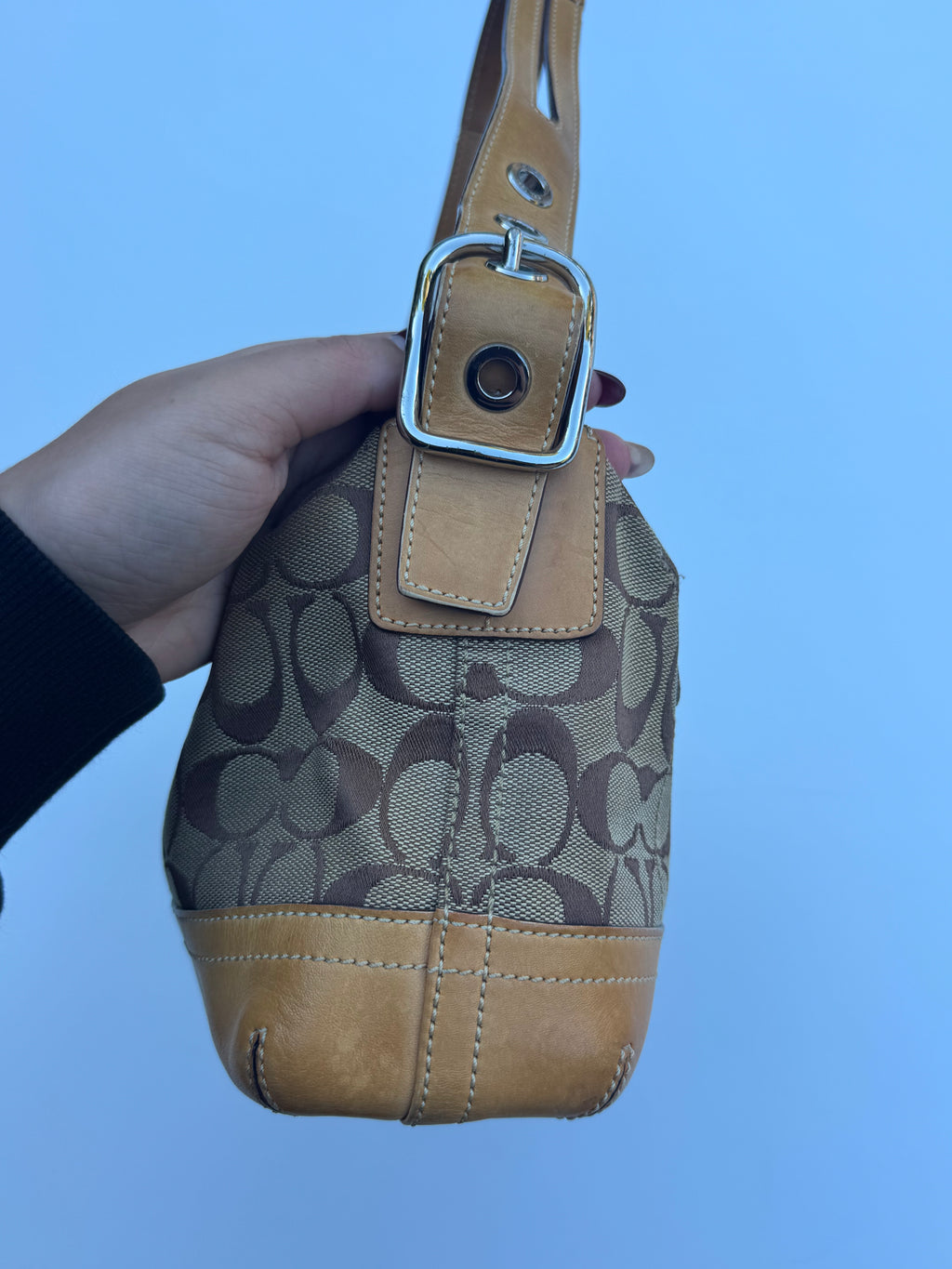 Vintage Coach East/West Shoulder Bag Brown
