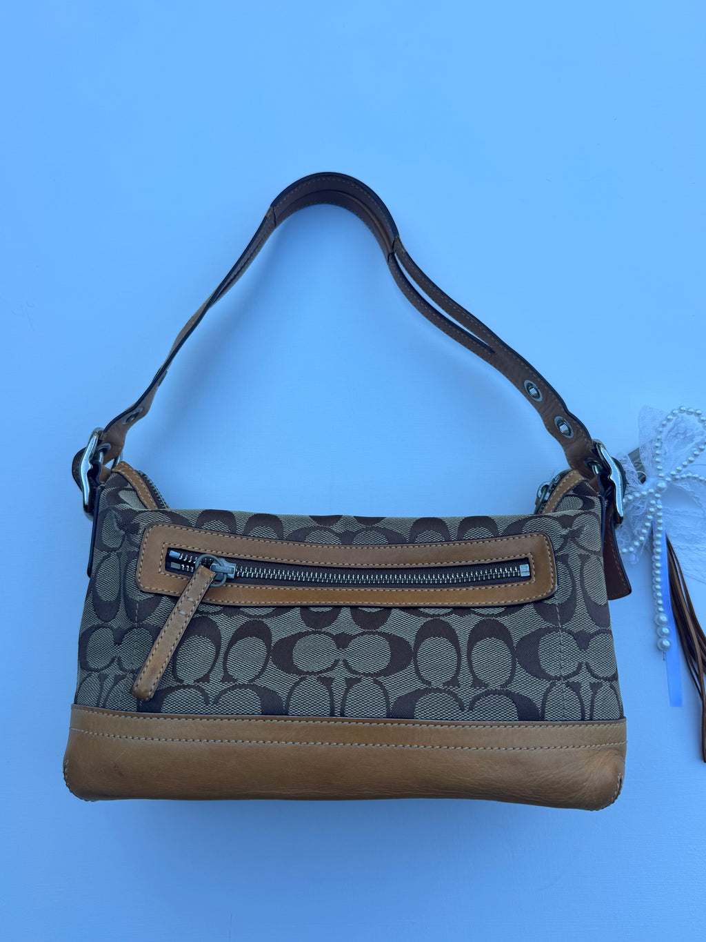 Vintage Coach East/West Shoulder Bag Brown