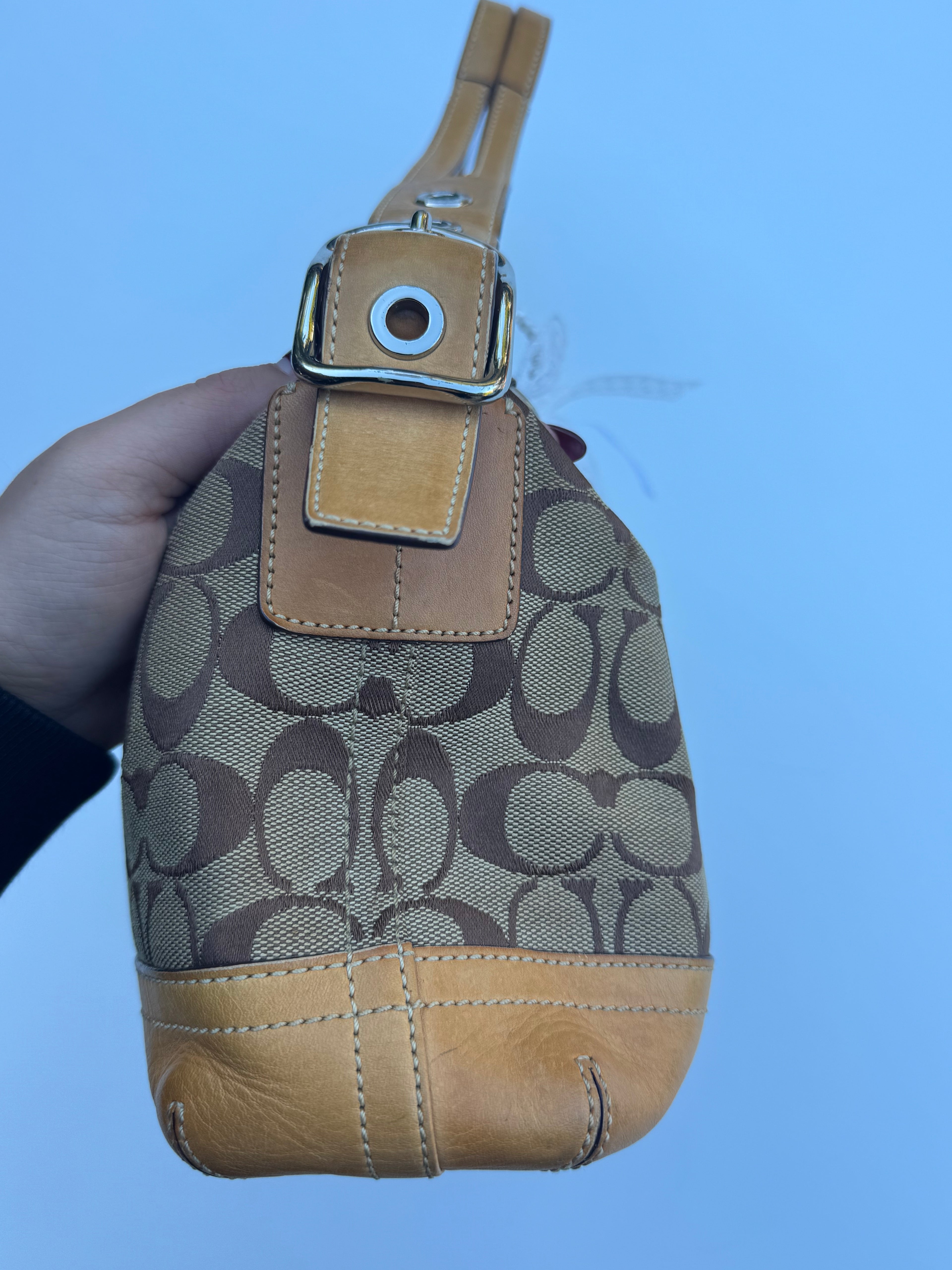 Vintage Coach East/West Shoulder Bag Brown
