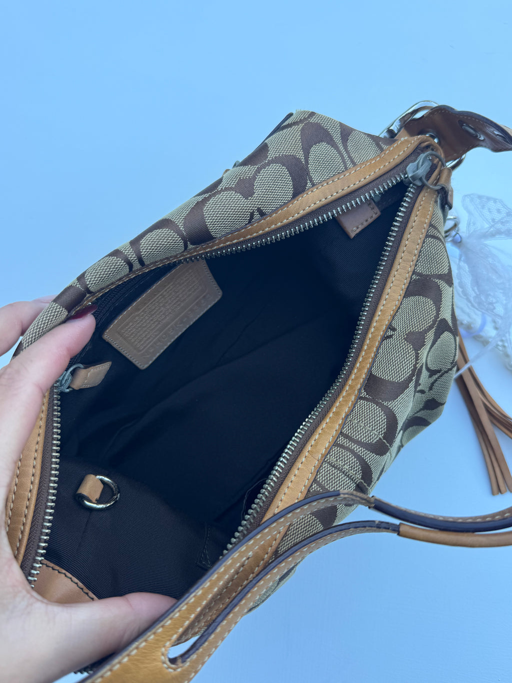 Vintage Coach East/West Shoulder Bag Brown